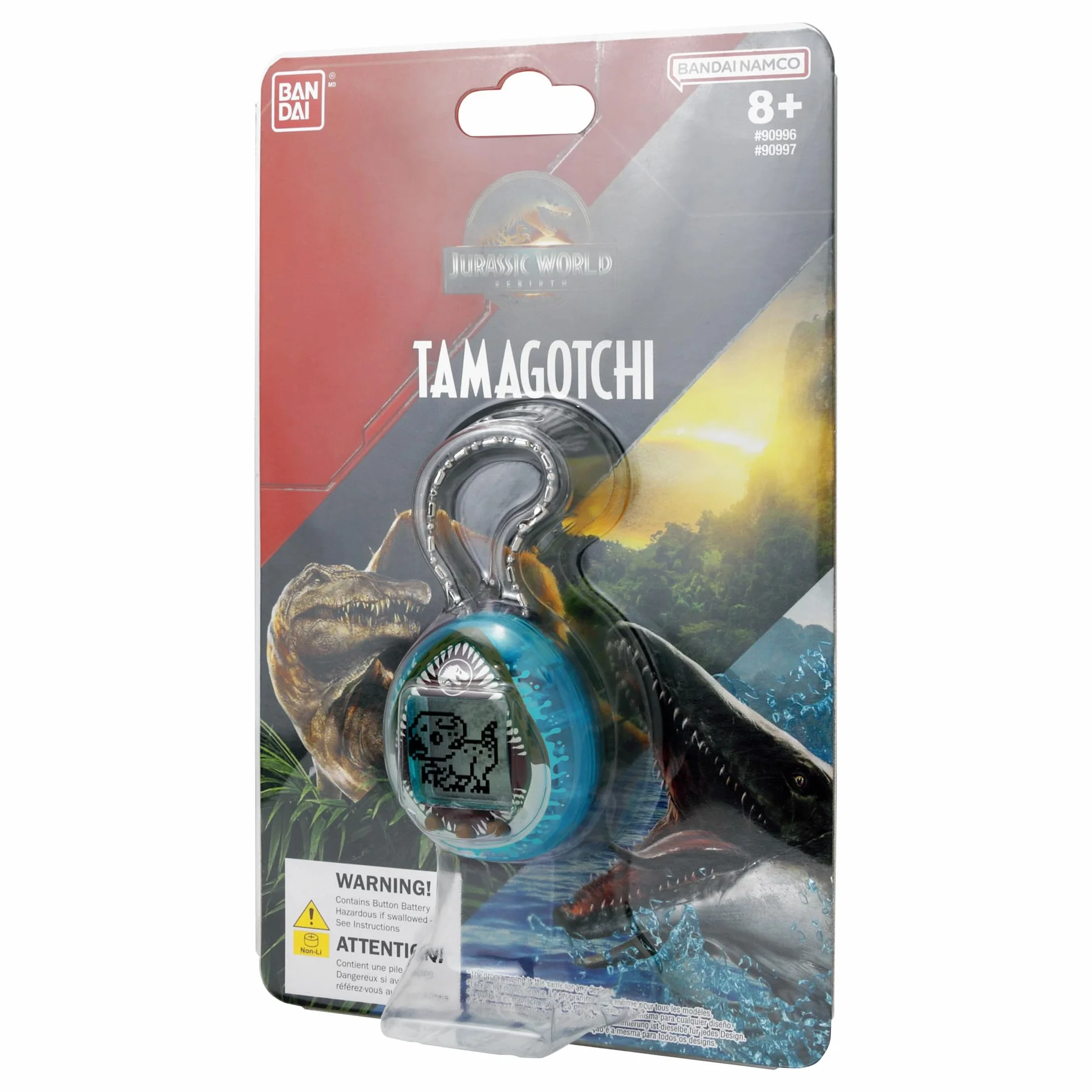 Bandai Tamagotchi Nano Jurassic Blue Dino Mosasaurus Animal interactivo pequeño formato dinosaurio virtual juguete infantil 8 años