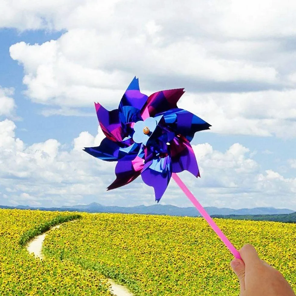 JZK 100x Molinos de Viento Adornos de decoración de jardín al Aire Libre para niños Molinillo Giratorio para Fiesta de cumpleaños de niños Regalo de Agradecimiento Bolsa de Fiesta Relleno