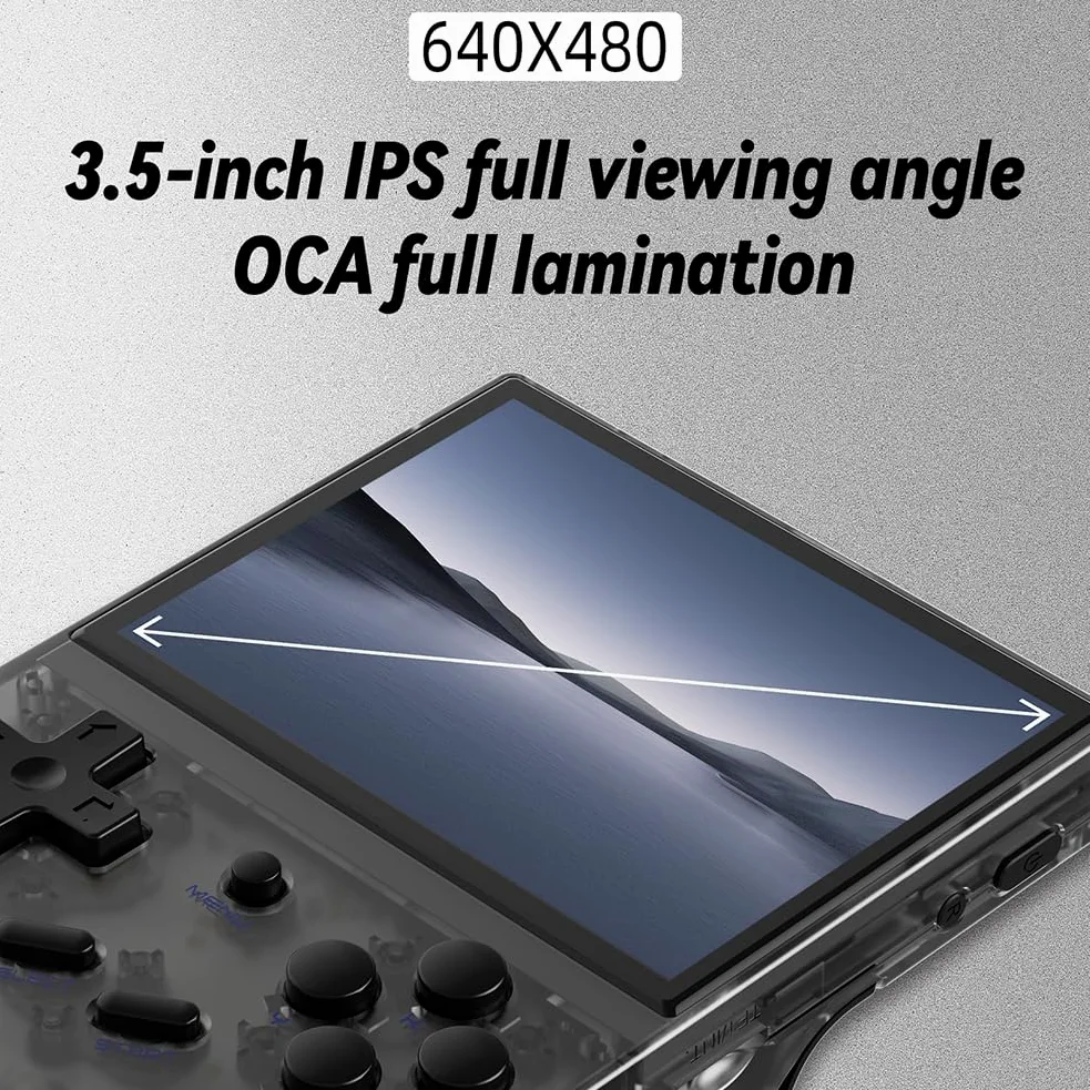 2024 RG35XX - Consola de juegos de mano actualizada, 3.5 pulgadas, 64G/192G, reproductor de juegos de mano retro, compatible con sistema dual Linux y Garlic, soporta salida de TV HDMI 64G