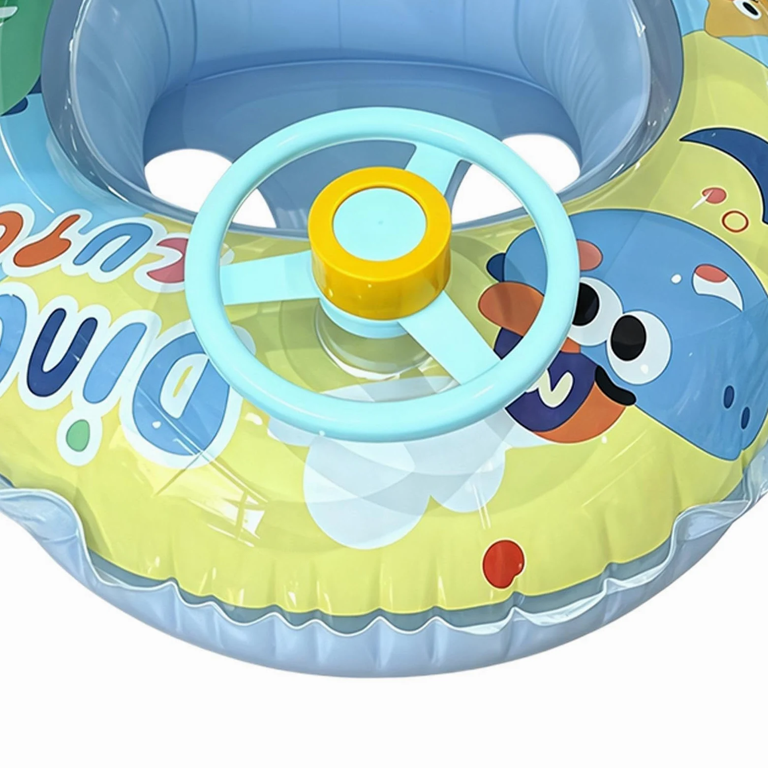 Flotador Infantil de Piscina con toldo Volante de Dinosaurio Inflable | Natación Infantil Verano Para playa vacaciones parque acuático lago río viaje accesorio fotográfico