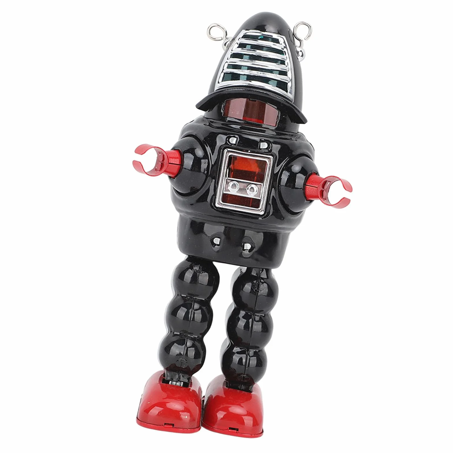 Juguete de Esgrima Robot de Mecanismo Preciso para Adultos con Piedras Intermitentes para Colección y Decoración, Material Hojalata (Negro)