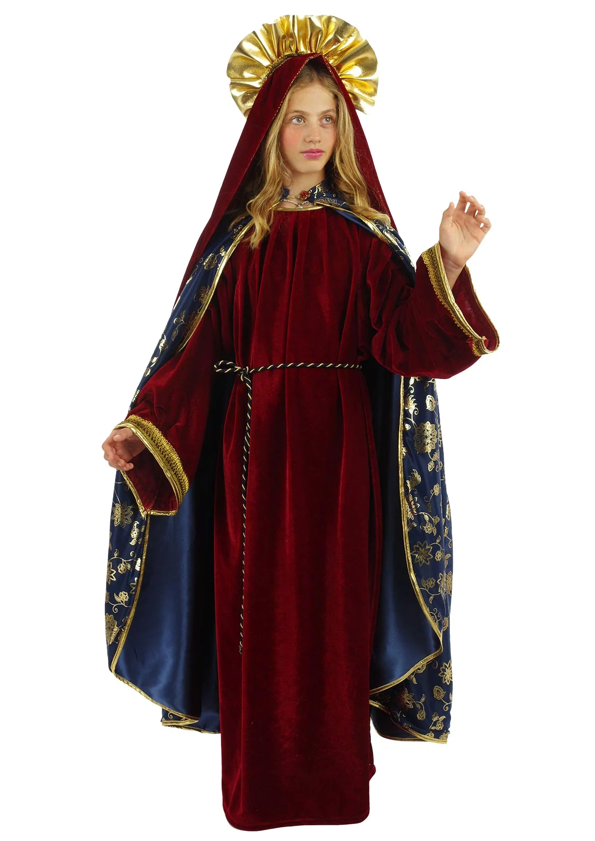 chiber Disfraces Disfraz de Virgen Maria Niña Deluxe (8-10 años)