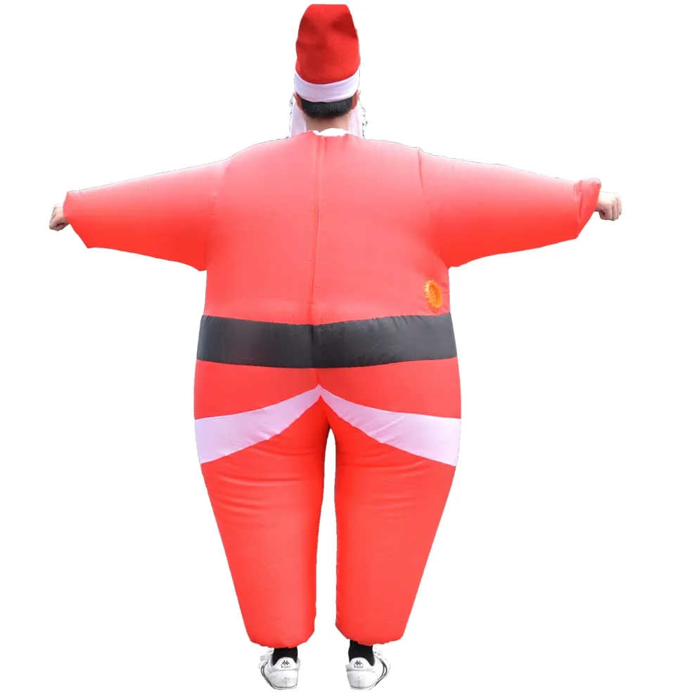 Disfraces inflables de Navidad de Papá Noel para hombres y mujeres adultos para fiestas de vacaciones y carnaval