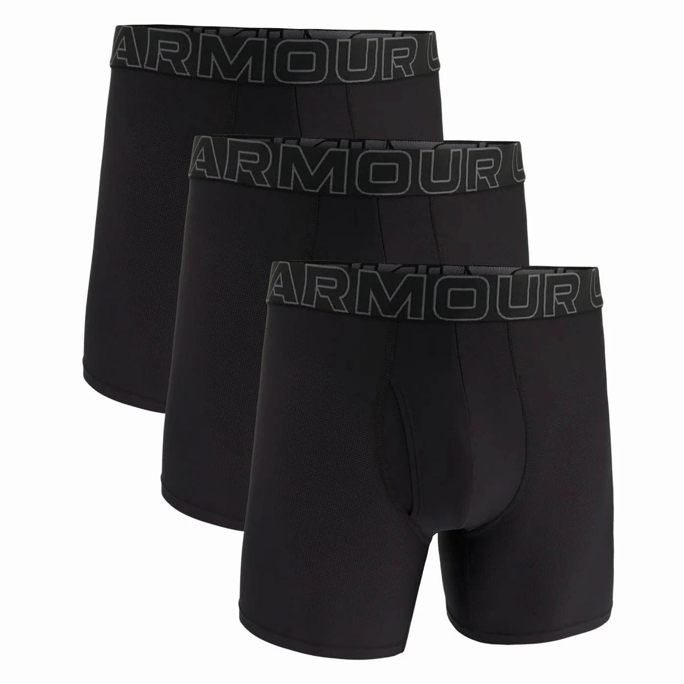 Under Armour Pack de 3 Bóxers Tech Mesh para Hombre, Largo de Pierna 15 cm, Transpirable