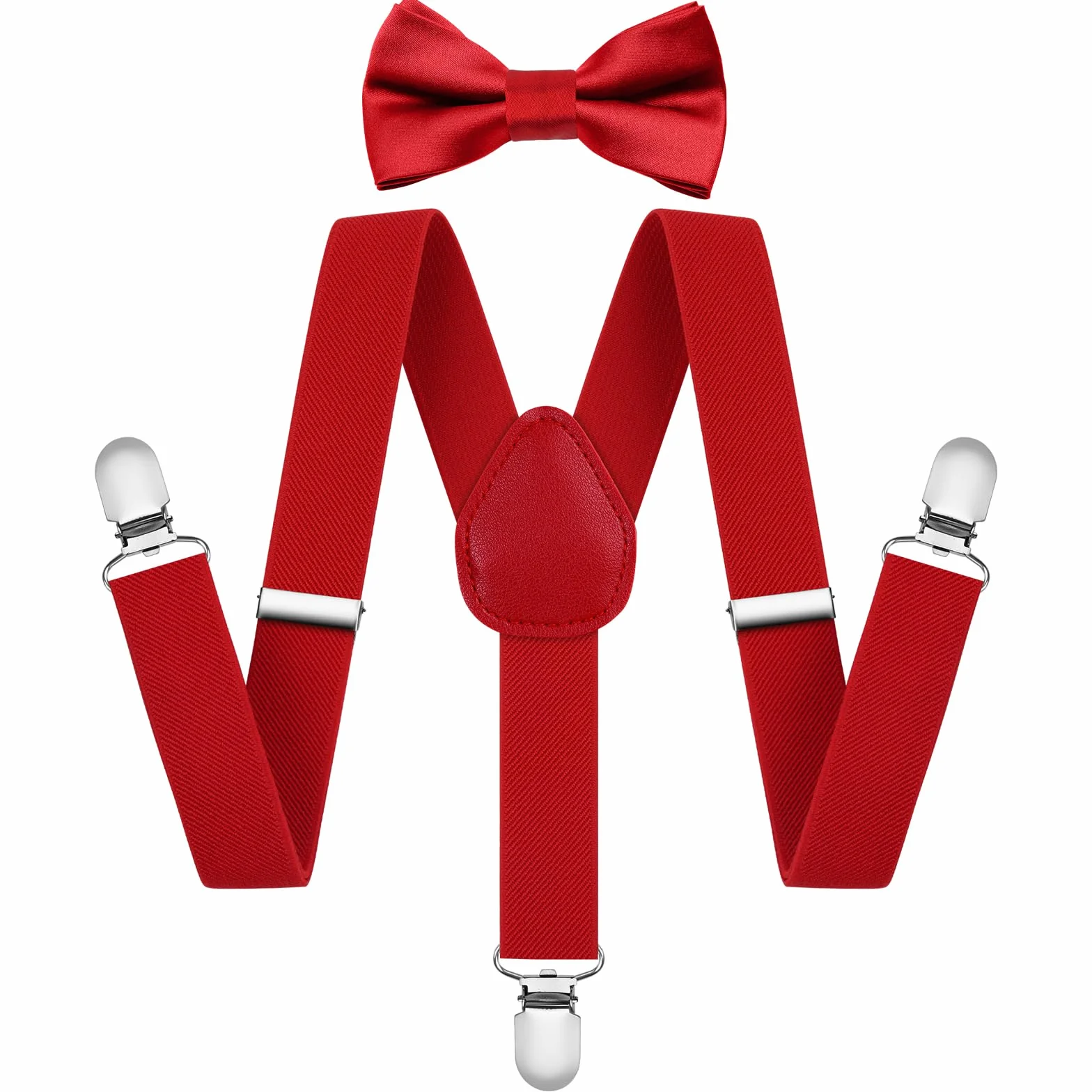 AOOWU Set de Tirantes y Pajaritas Hombre 2.5cm Ajustable Elegante Retro Accesorio Traje