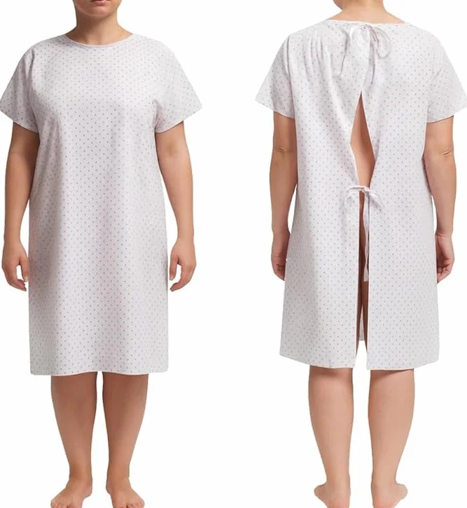 Camisón Hospitalario Talla Única Manga Corta Pijama Sanitario Mujer Hombre