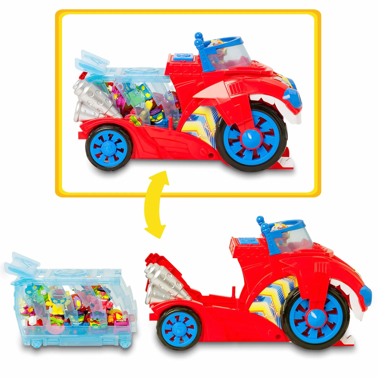 SuperThings Kazoom Power Bite Attack Vehículo Doc Vroom con Cárcel Extraíble