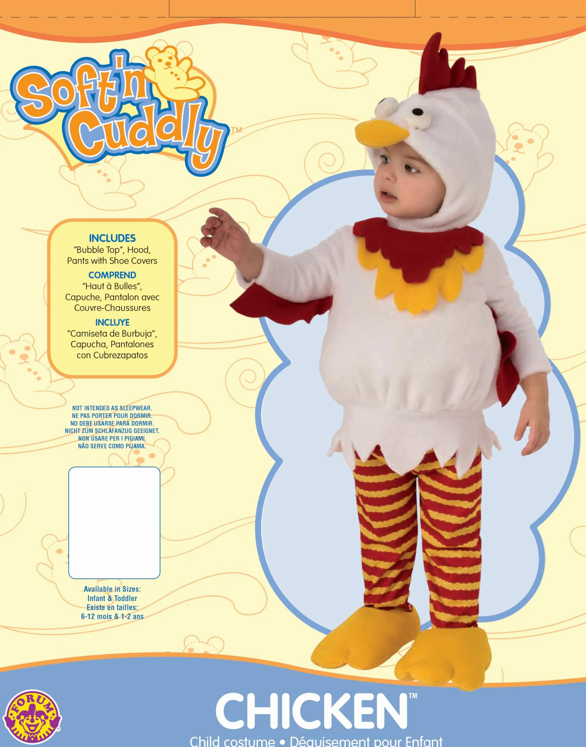 Rubie's - Disfraz de pollo Little Cuties de la colección Opus para bebés y niños pequeños