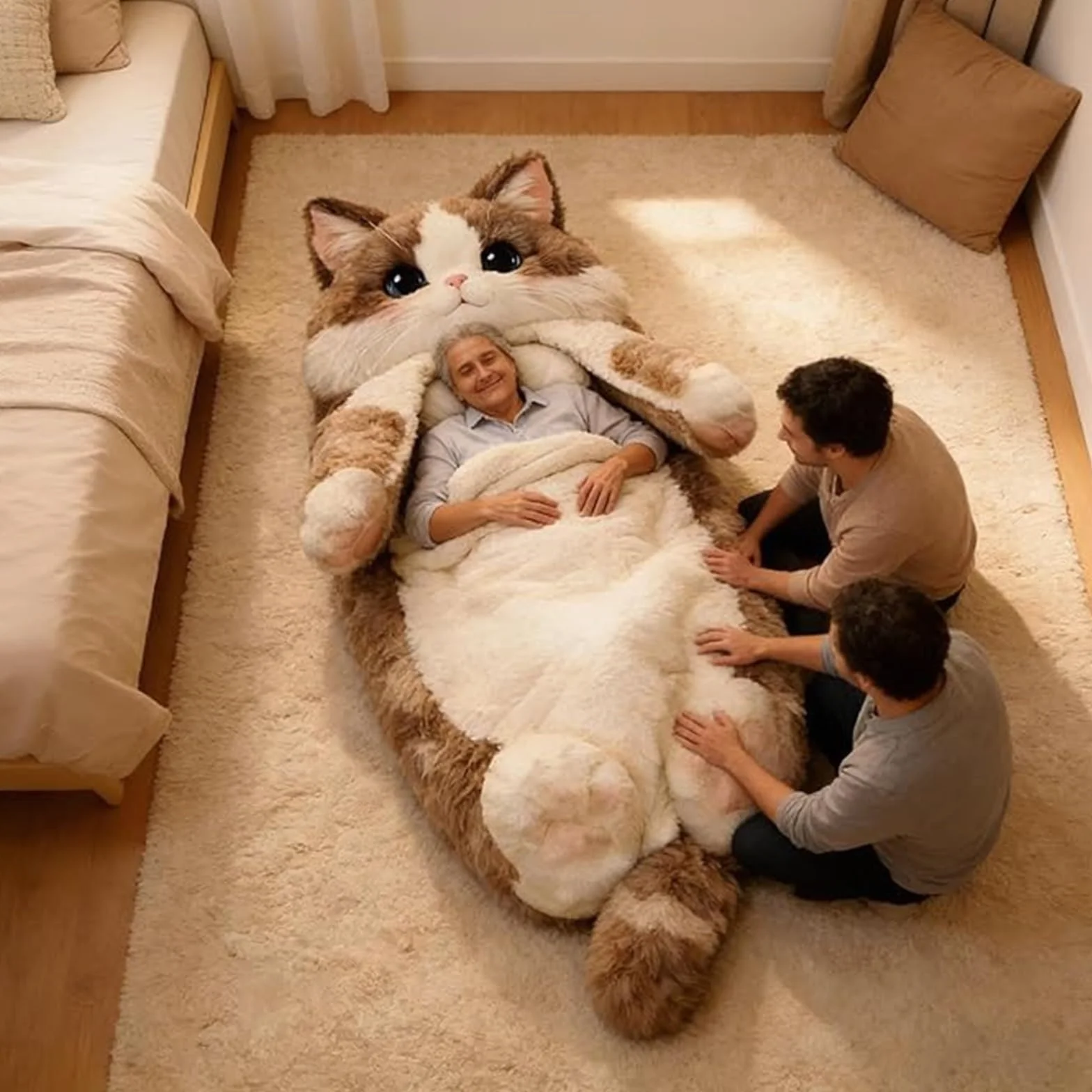 Saco de Dormir for Adultos, Sobres adorables, cómodo Saco de Dormir y Almohada esponjosa en uno