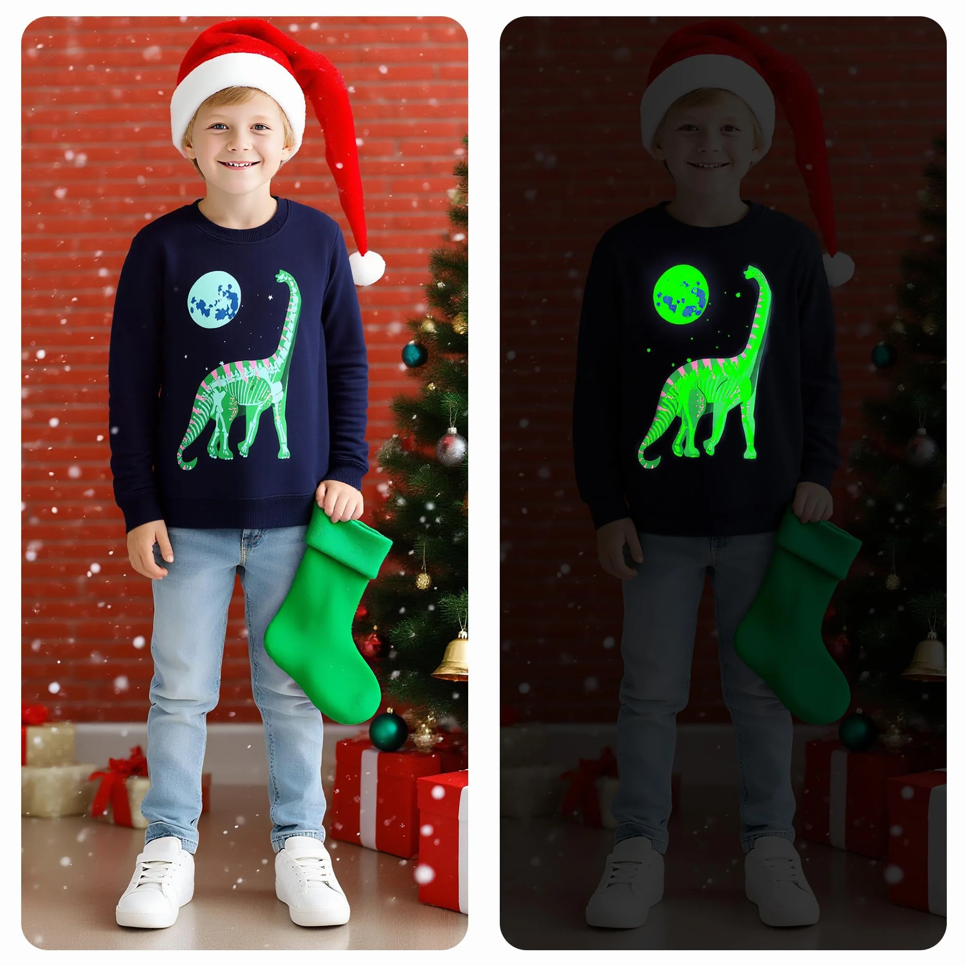 Sudaderas Niño Algodón Dinosaurio Dibujos Pullover Cuello Redondo Manga Larga 2-7 Años