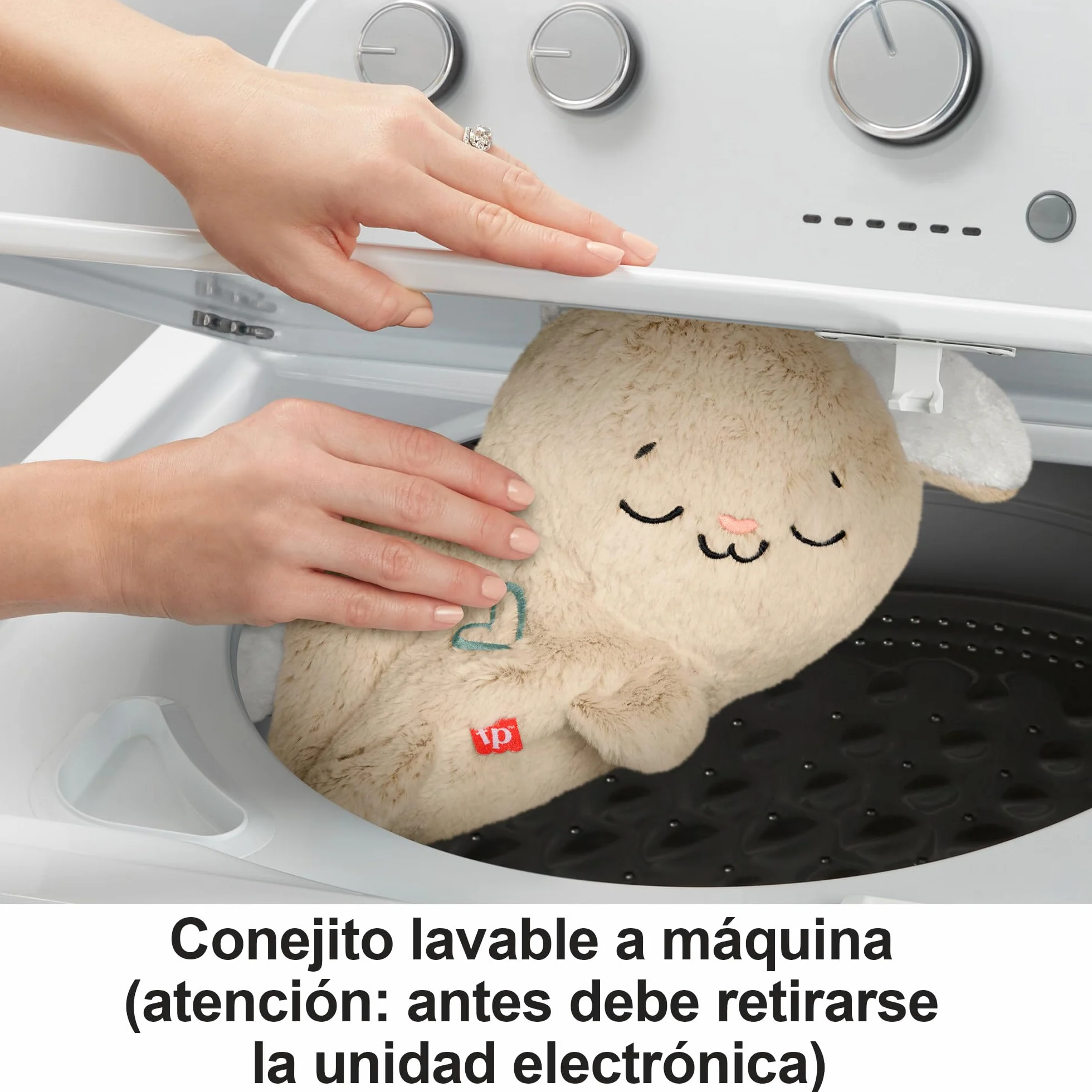 Fisher-Price Conejito Hora de Dormir, Peluche para bebés Que Ayuda a relajar y calmar al bebé con Sus Movimientos rítmicos, Luces y música, Juguete Regalo para recién Nacidos, HXG97