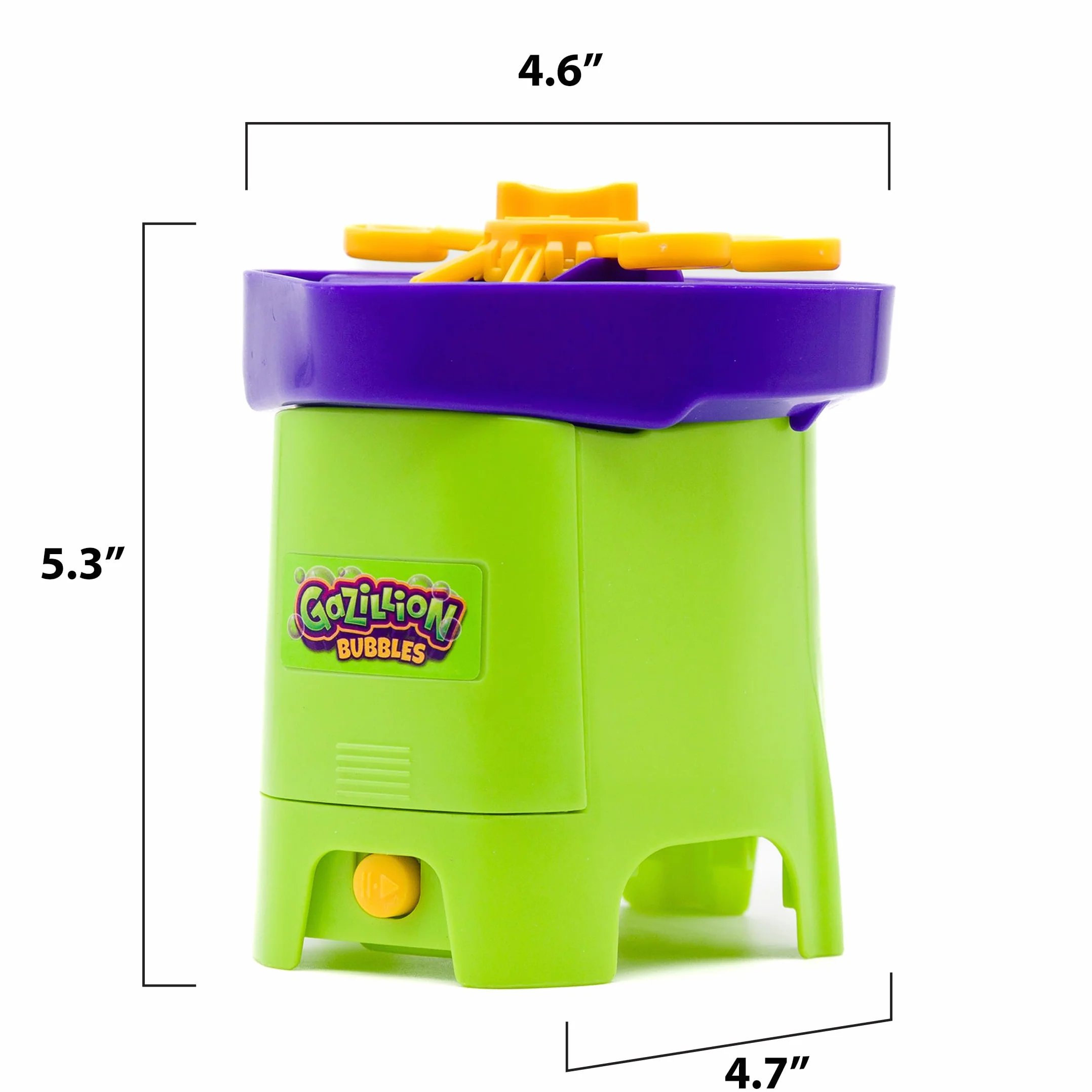 Gazillion Bubbles Tiny Typhoon, Compact Bubble Machine, Powerful Bubble Blower for Maximum Fun, Easy to Clean & Portable, Includes 4 oz Gazillion Bubble Non-Toxic Solution