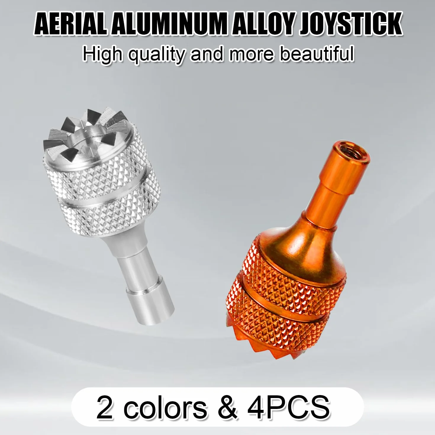 lasuroa 4uds Balancín de Pulgar de Drones para dji Mini 3 Pro dji RC Controlador Inteligente, Joysticks para Drones Desmontables Palos de Controlador de Drones Palancas Control Drones (Naranja Plata)