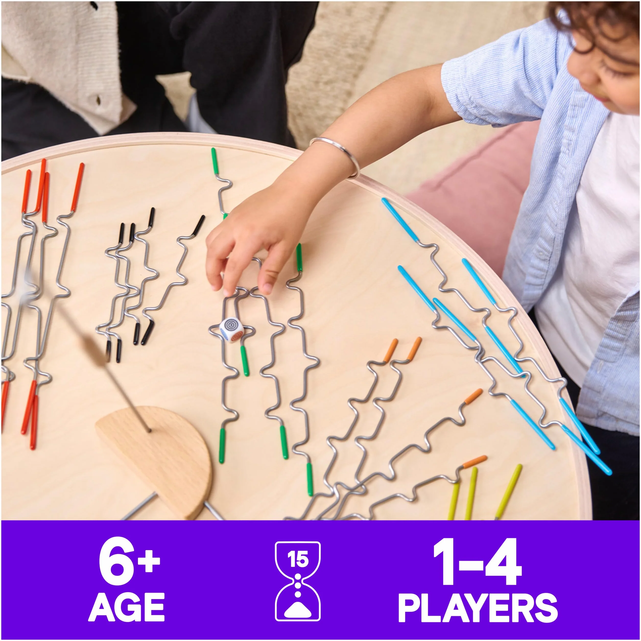 Spin Master Games, Suspend, un juego familiar de equilibrio de manos difíciles y constantes, actividad divertida para niños, adultos y noche de juego familiar, juguete de aprendizaje, 1-4 jugadores