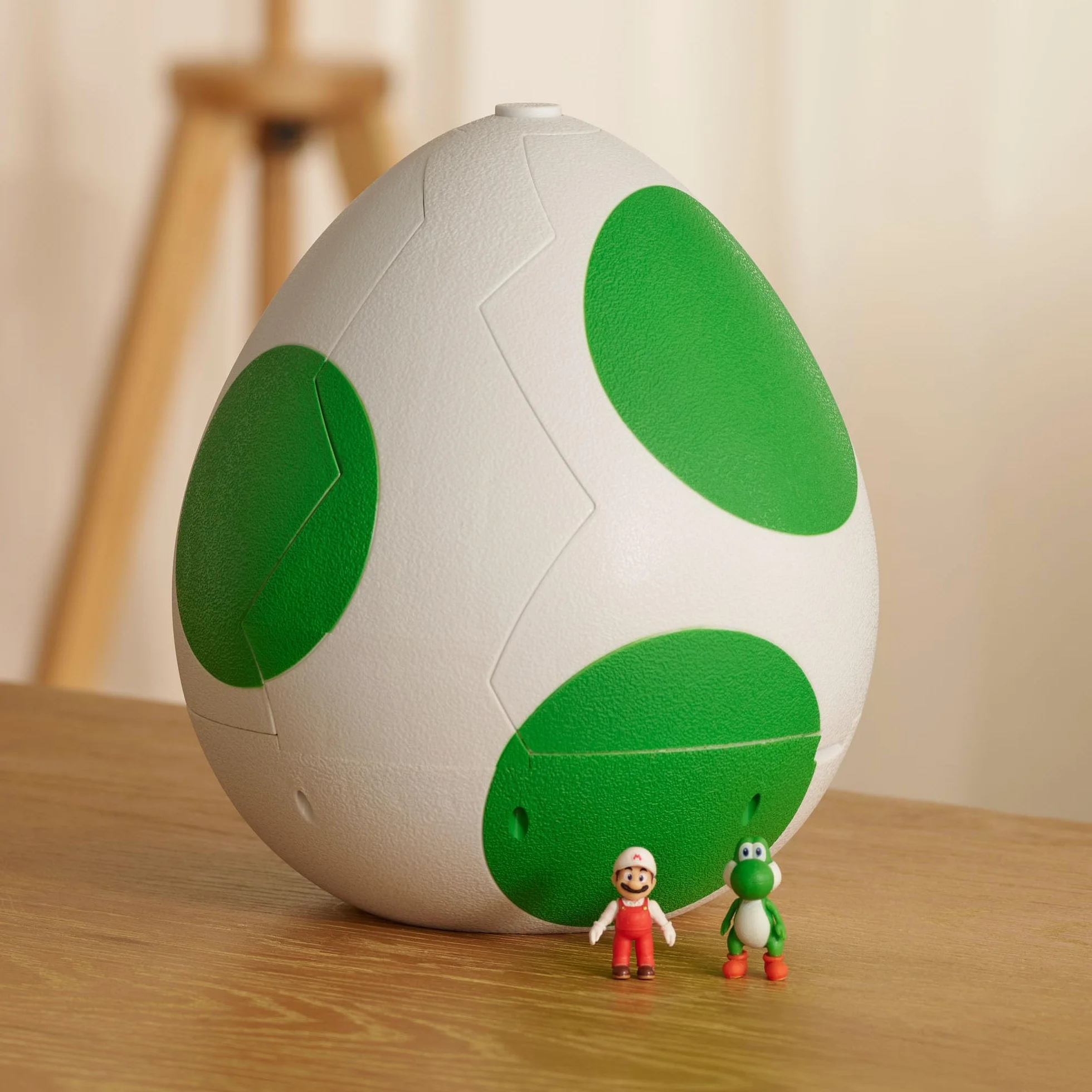 El Set de Juego Huevo de Yoshi de la película Super Mario Galaxy con Minifiguras de 3,8 cm, con Licencia Oficial de Jakks Pacific, Incluye Figuras de 4 cm y Mario de Fuego Exclusivo