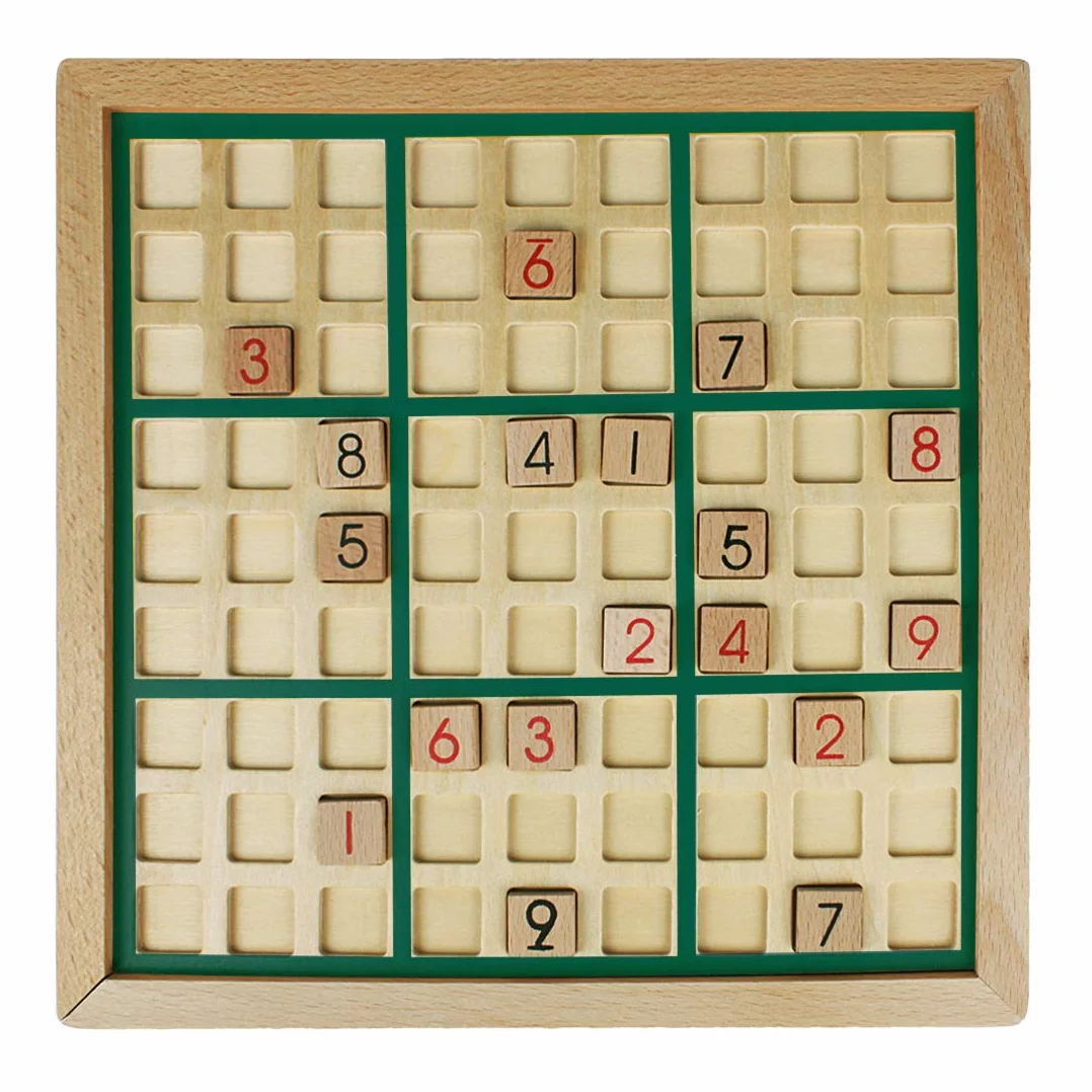 Andux Juego de Mesa de Madera Sudoku SD-02 Verde