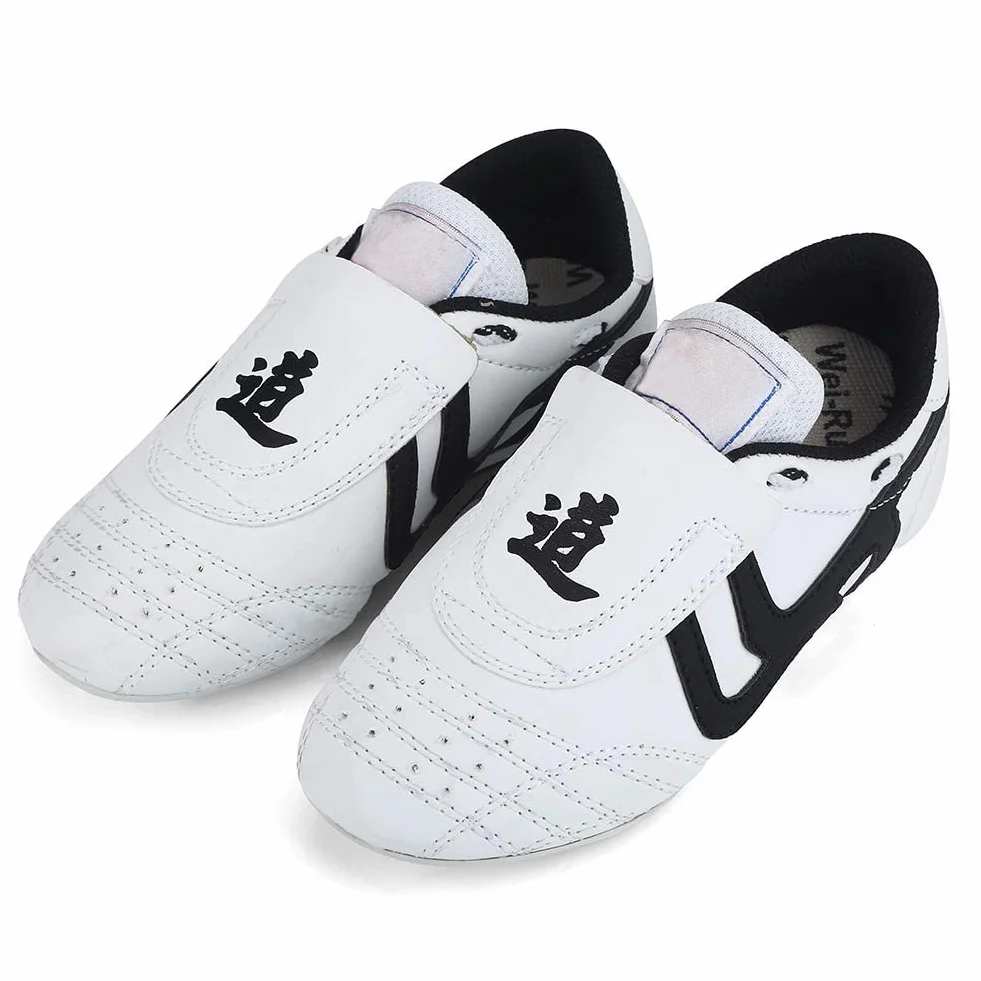 Zapatillas de Taekwondo Antideslizantes Artes Marciales Adultos Niños Talla 28-45 Blanco