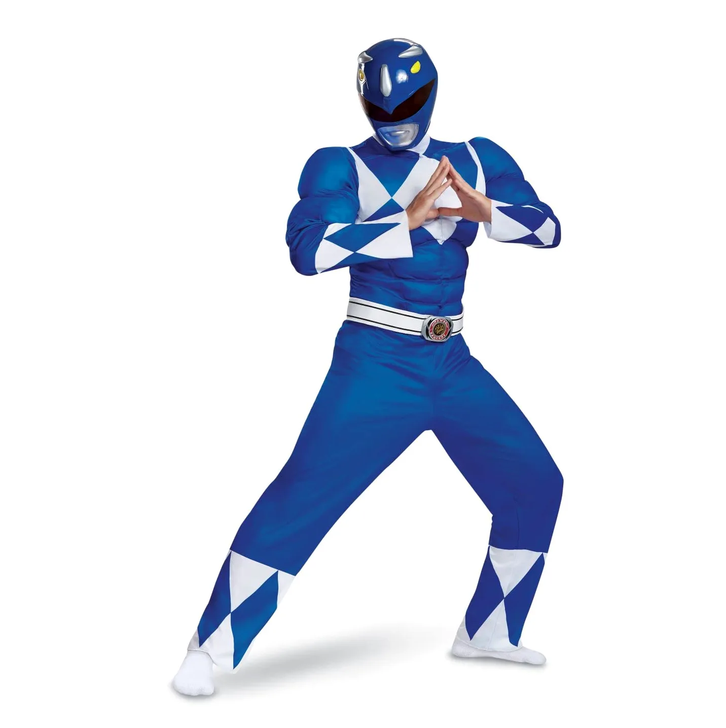 Disguise Disfraz Power Ranger Adulto Musculoso Azul, Power Rangers Disfraz Adulto, Power Ranger Azul Disfraz, Disfraz Superheroe Adulto Hombre, Disfraz Carnaval Hombre Talla X