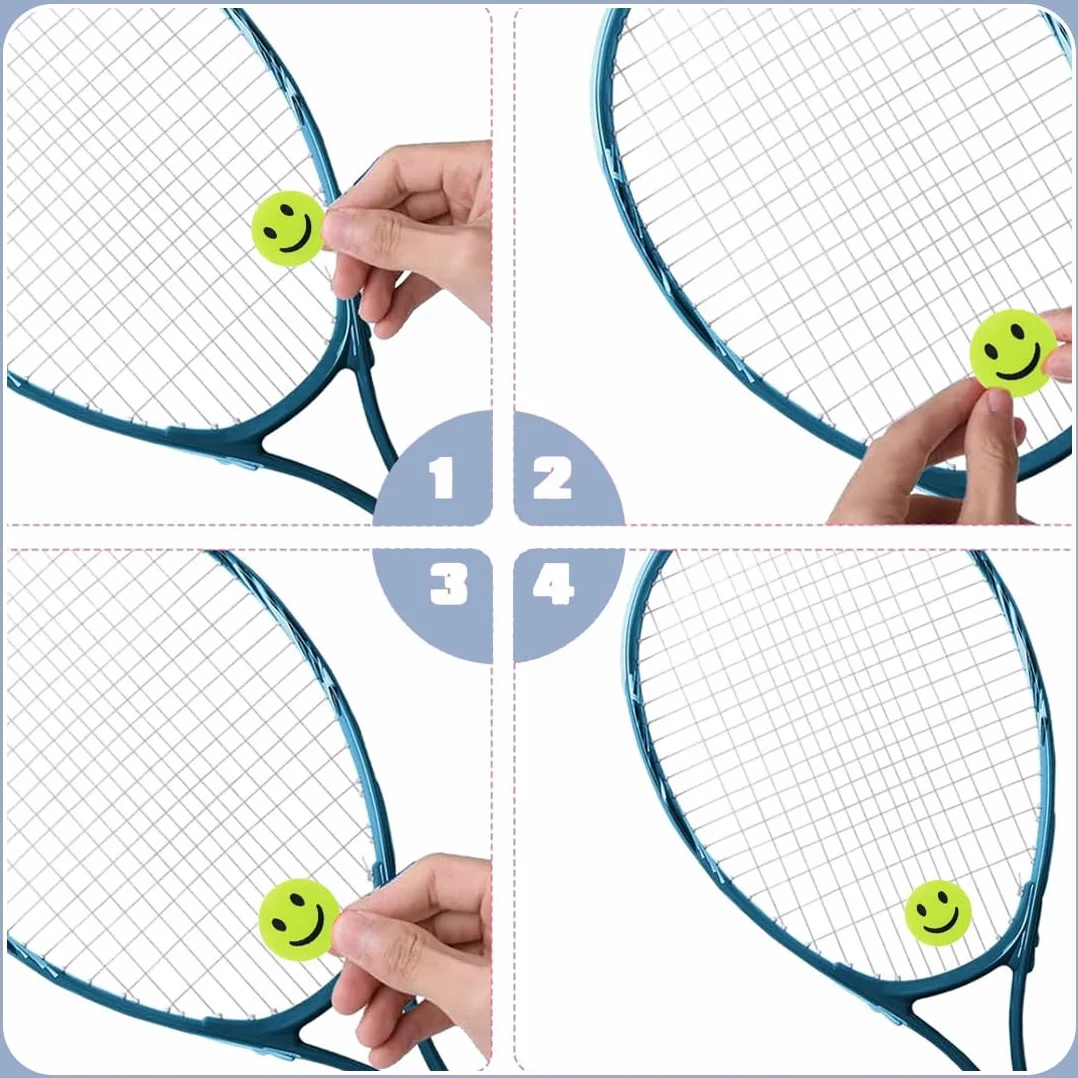 Amortiguadores de silicona para raqueta de tenis, forma de corazón hamburguesa y papas fritas, bádminton