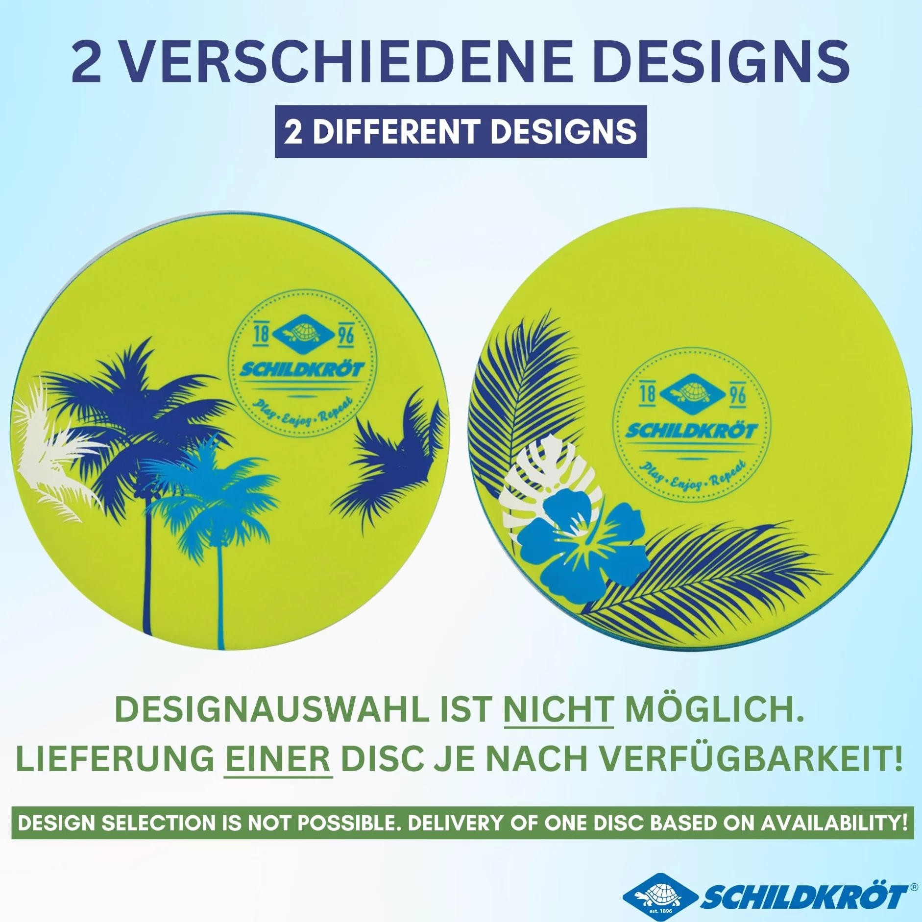 Schildkröt Disco Volador Tropical, Espuma Sólida con Funda de Neopreno, Ø 23cm, Buenas Características de Vuelo, Peso Reducido, Resistente al Agua Salada, 970300