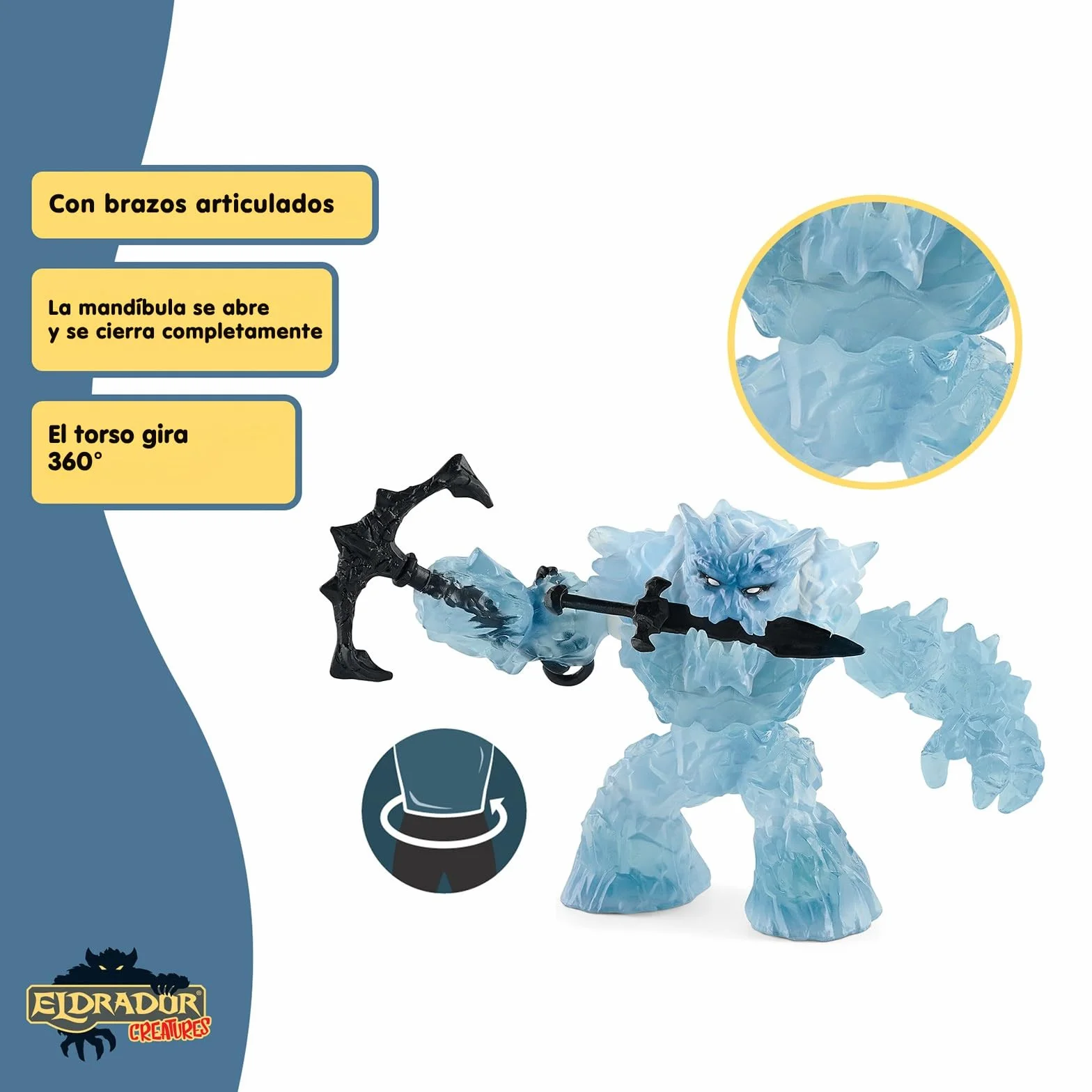 Schleich 70146 Gigante de Hielo, a Partir de 7 años, ELDRADOR Creatures - Figura, 24 x 9 x 14 cm