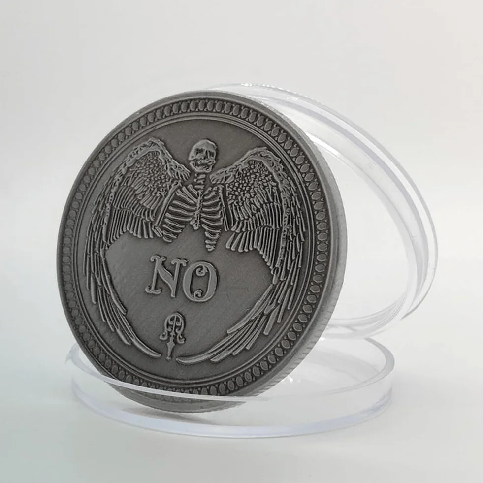 Patrón 1pc Sí No Desafío Cráneo De La Moneda, Estereoscópica Cobre Antiguo Recuerdo Colección De Moneda para Toss Game Collector
