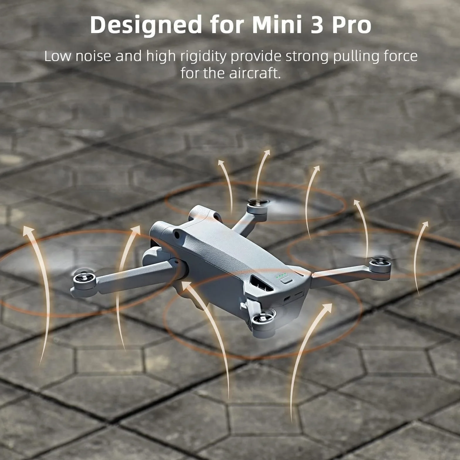 Bocguy 16 Pcs Drone Mini 3/4 Pro Hélices, Drones Hélices für para 3/4 Pro Accesorios Reemplazo con 24 Tornillos & 2 Destornillador, Bajo Ruido & Estable (Naranja)