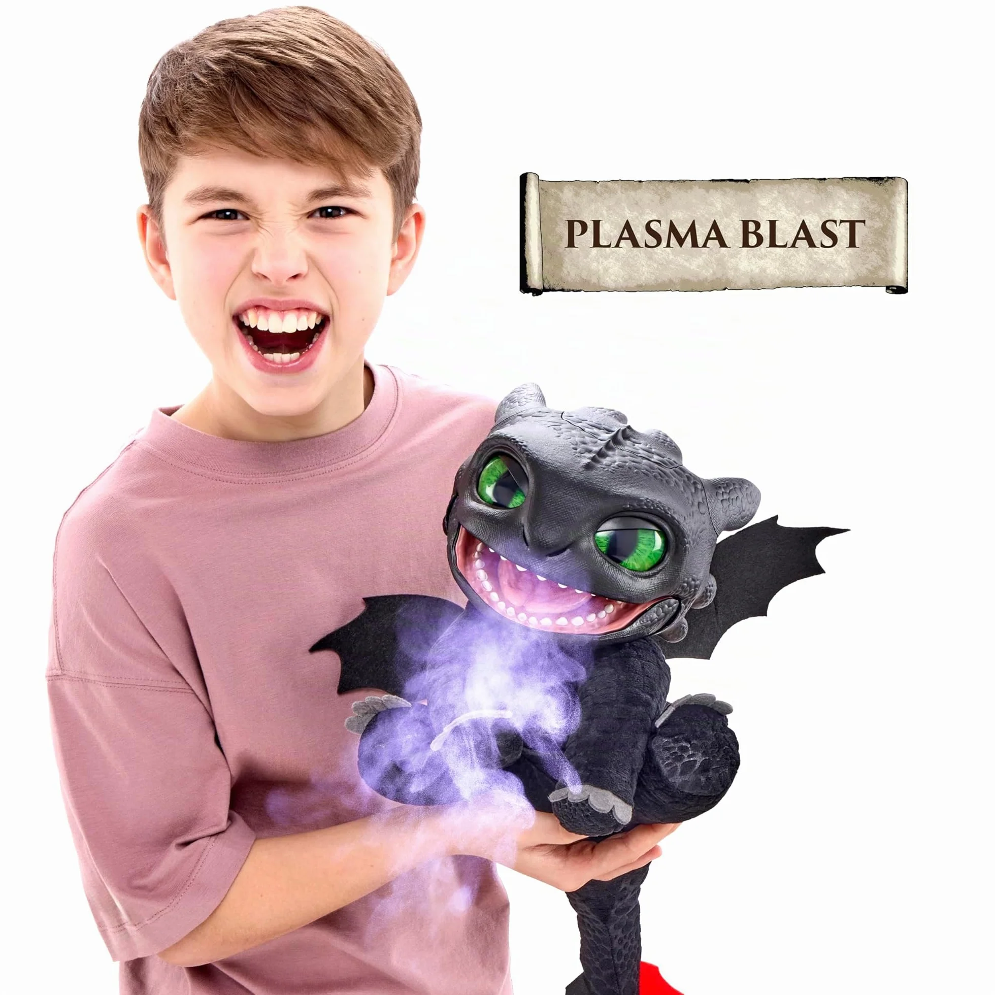 WOW! STUFF HTTYD Toothless Puppetronic de RealFX, Amazing Animatronic Toothless con certificación de Primera edición, se ve, se Siente y Suena Real!, más de 50 Combinaciones de acción y Sonido, 25,5