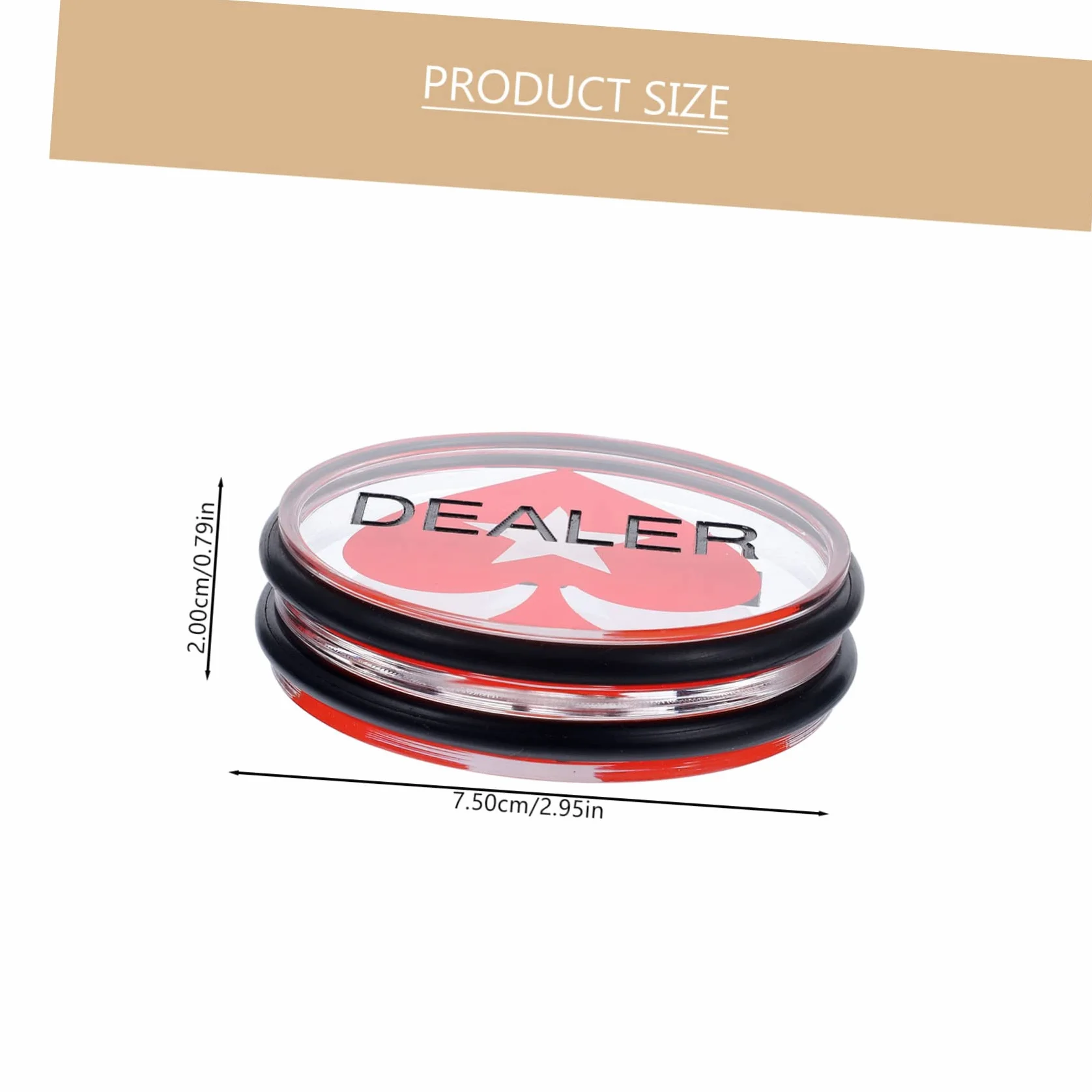 Acrílico Poker Dealer Button Doble Cara Robusto Ligero para Poker Accesorios de Juego y Contador de Tarjetas para Holdem y Accesorios de Juego