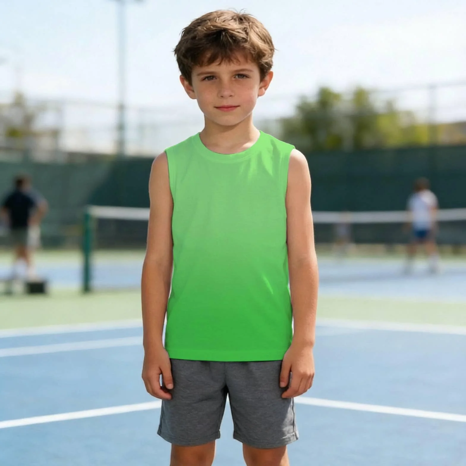 Camiseta de tirantes deportiva para niños 2026 cómoda ventilada verano