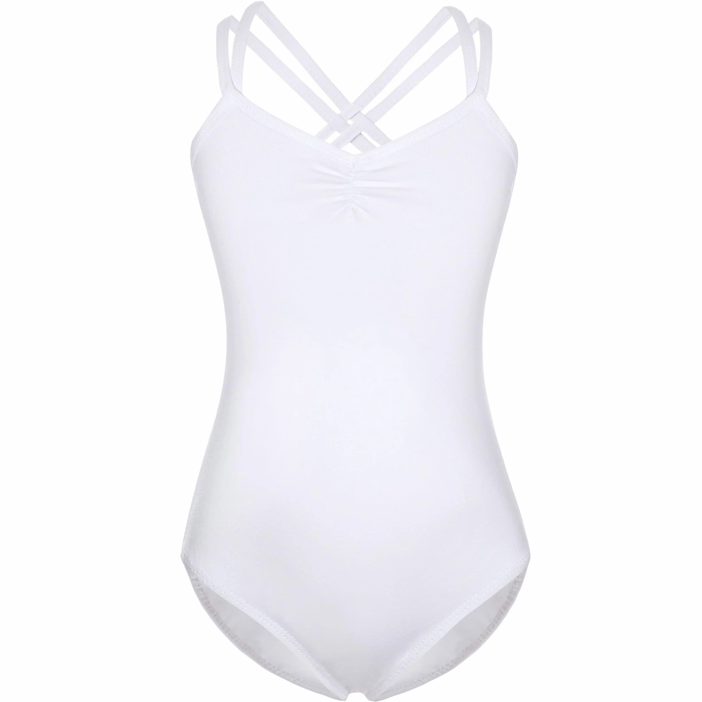 Maillot de Danza Ballet para Niña Leotardo Clásico Tirantes Cruzados Actuación Fiesta