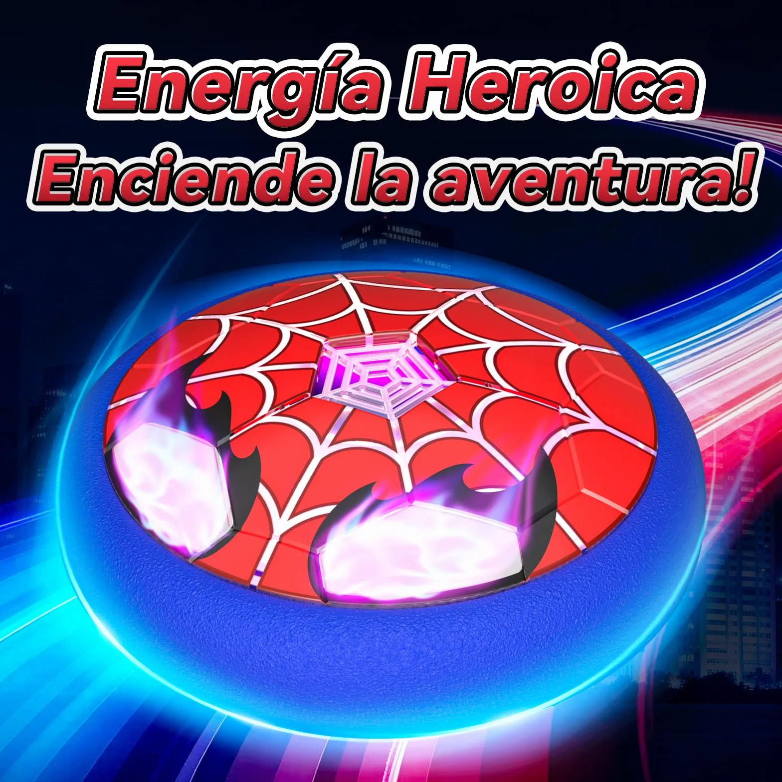 Balon Futbol con Ojos & Telaraña Luminosos, Juguetes Niños 4 5 6 7 8 9 10 Años, Interior Dutbol Flotante Exterior Jardin Juegos Niños 3-10 Años Regalo Niño 3-12 Años Football Regalos Cumpleaños