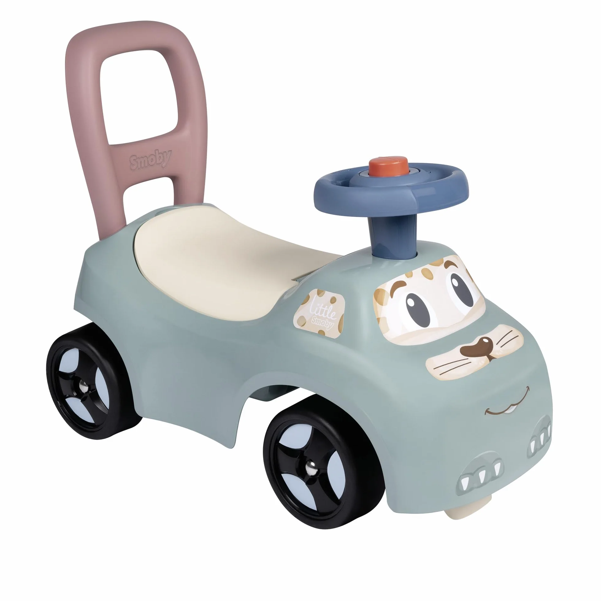 Smoby Little Coche correpasillos - Función Andador - Volante - Caja de Juguetes - A Partir de 10 Meses - Fabricado en Francia