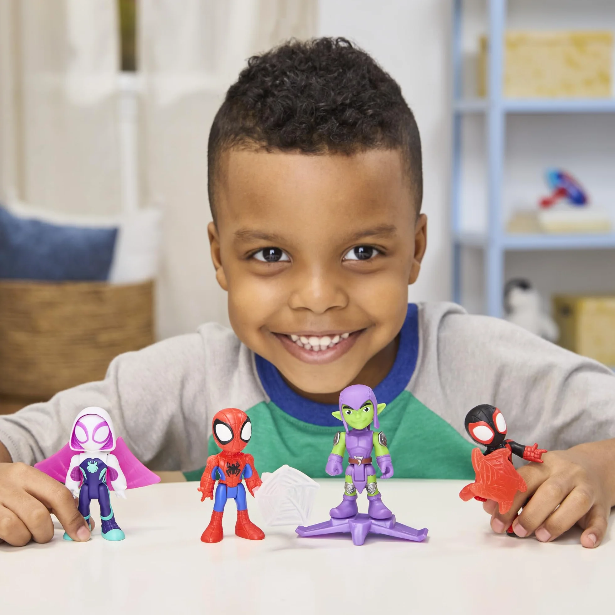 Marvel Spidey and His Amazing Friends Set de Aventuras arácnidas Figuras de acción Spider-Man