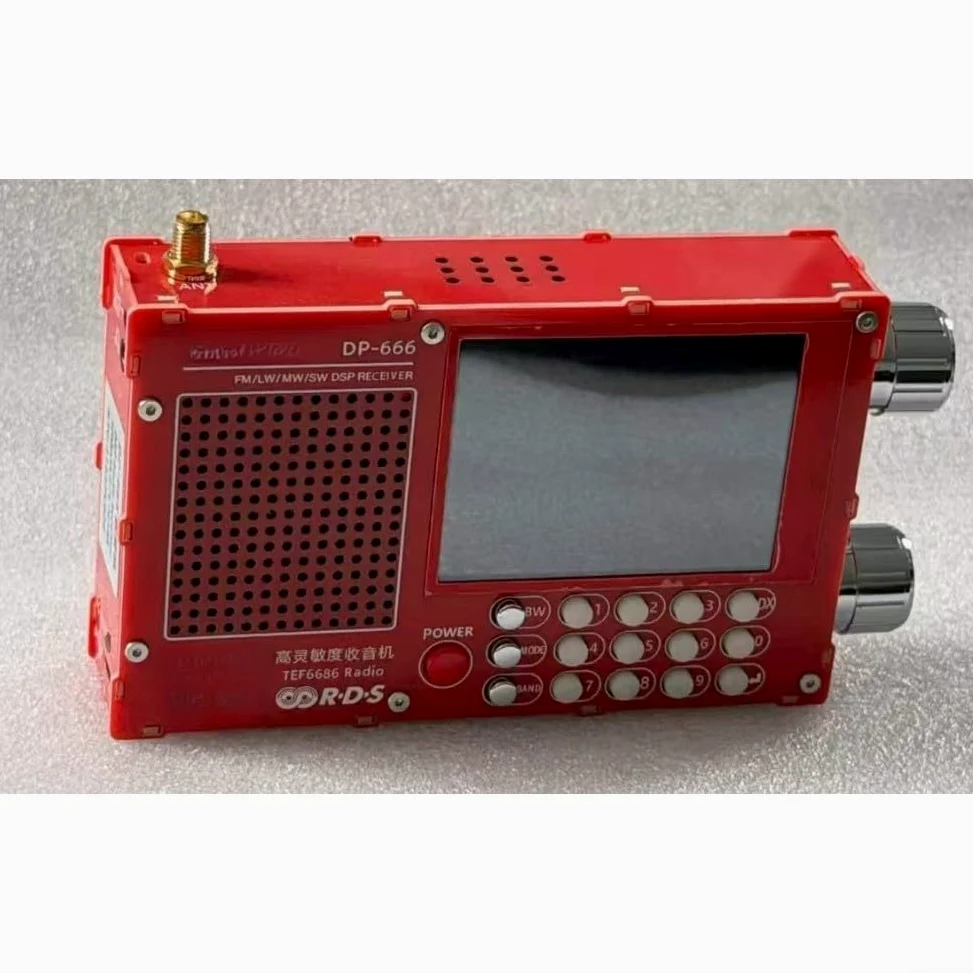 Kit de receptor de radio TEF6686 de alta sensibilidad DP-666 de banda completa para FM AM de onda corta de 2.8 pulgadas, pantalla IPS de circuitos DIY Kit de pasatiempos de ingeniería de circuitos