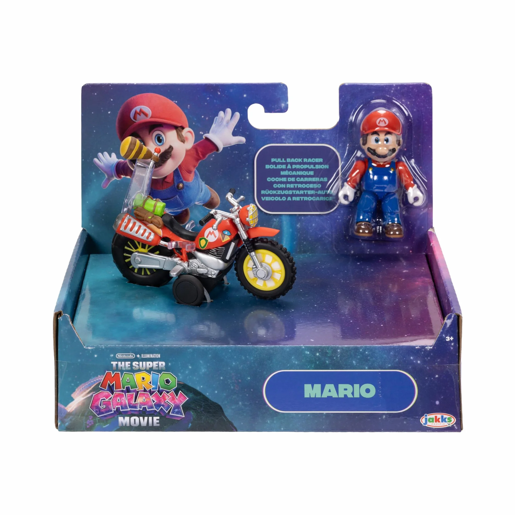 La película Super Mario Galaxy – Figura de 6 cm con Motocicleta de Retroceso – Mario