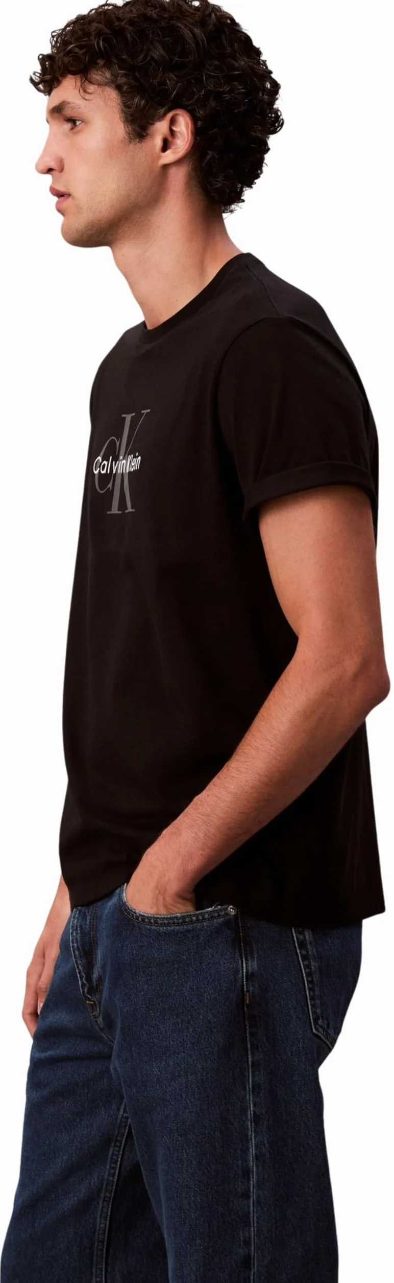 Calvin Klein Camiseta de Manga Corta Hombre Monologo Algodón