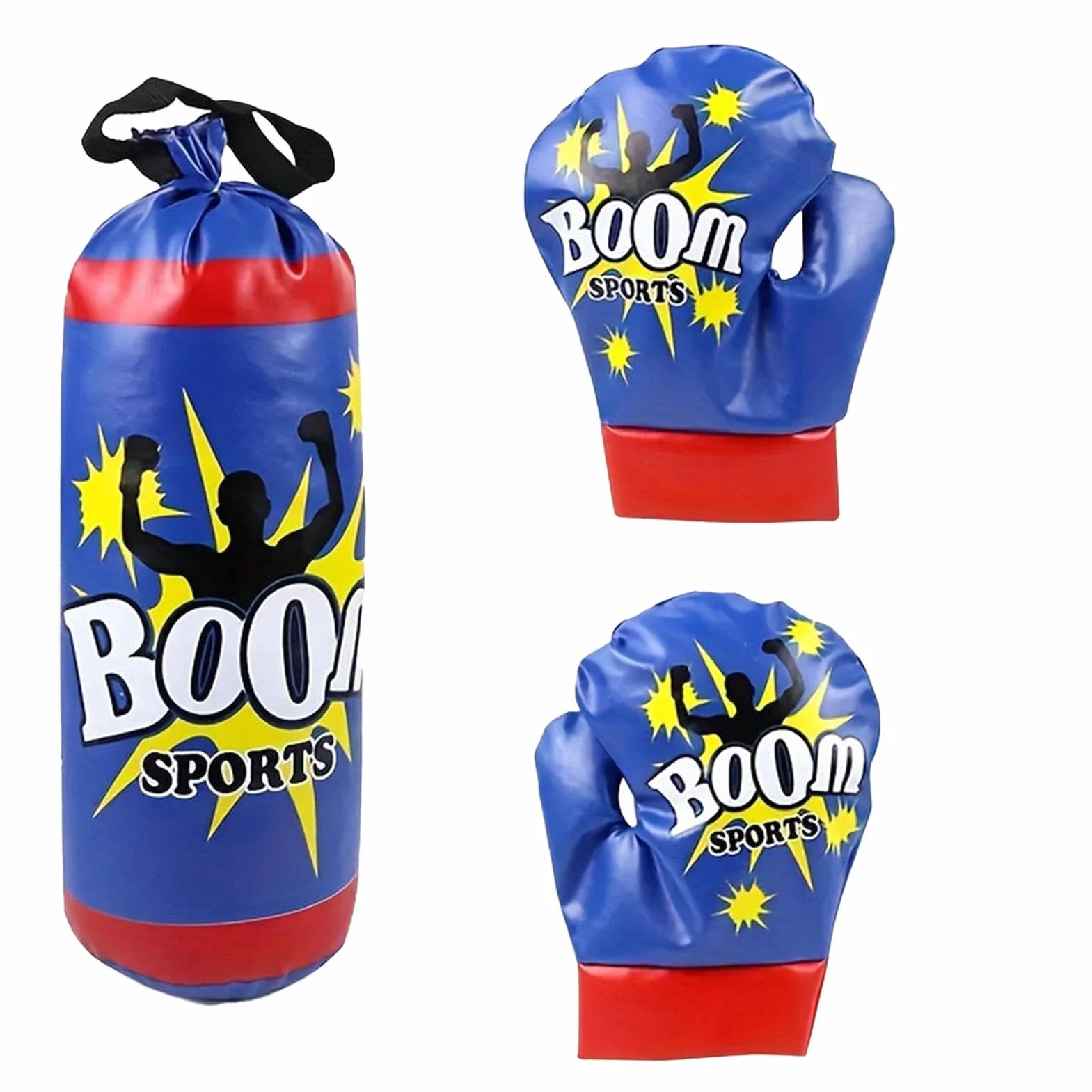 Saco de Boxeo para Niños con Guantes, Equipo de Entrenamiento de Boxeo Profesional