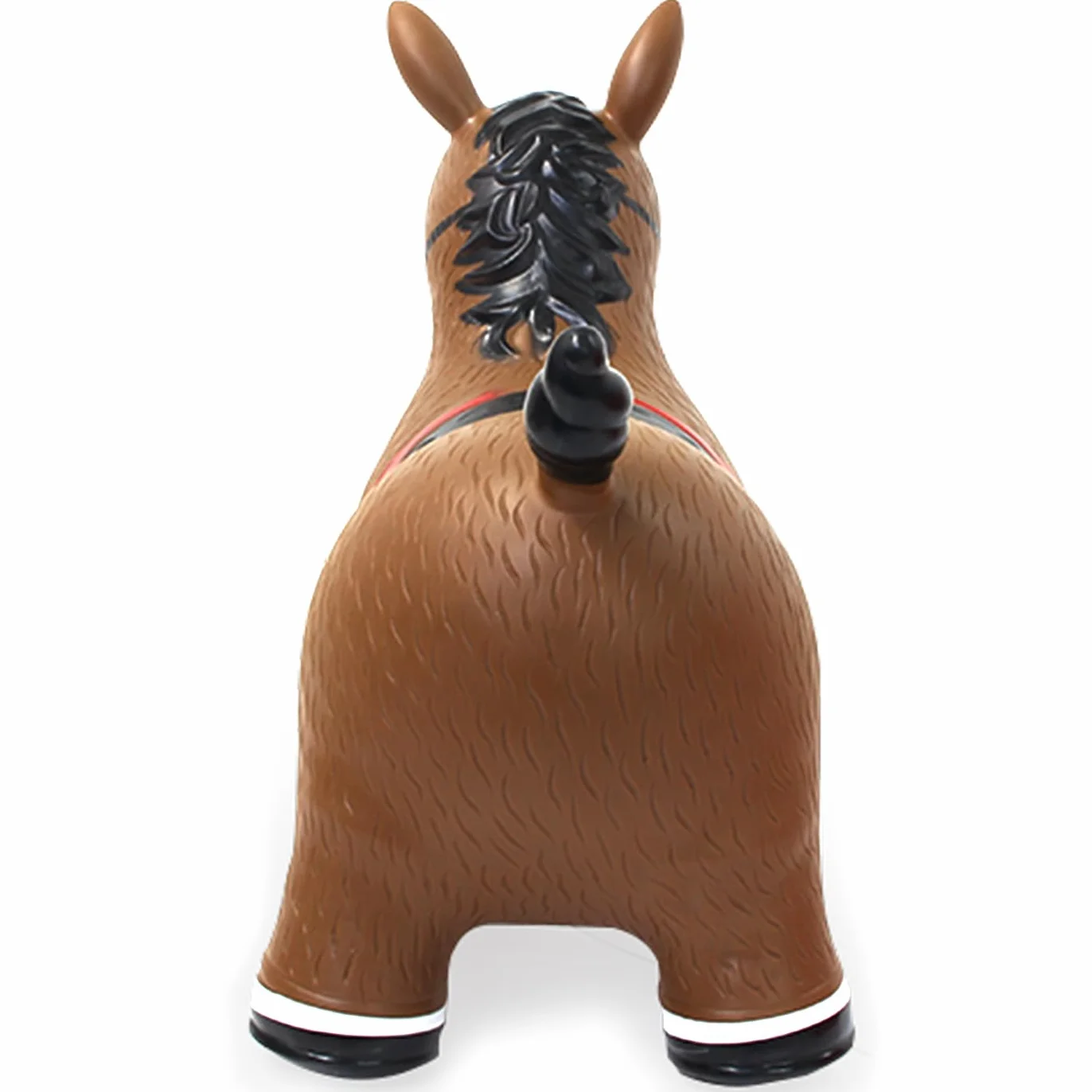 Jamara 460597 - Animal Saltarín Caballo Marrón con Bomba – Peso hasta a 50 kg, Orejas como Soporte, Resistente, Promueve el Sentido del Equilibrio, Simple de Limpiar