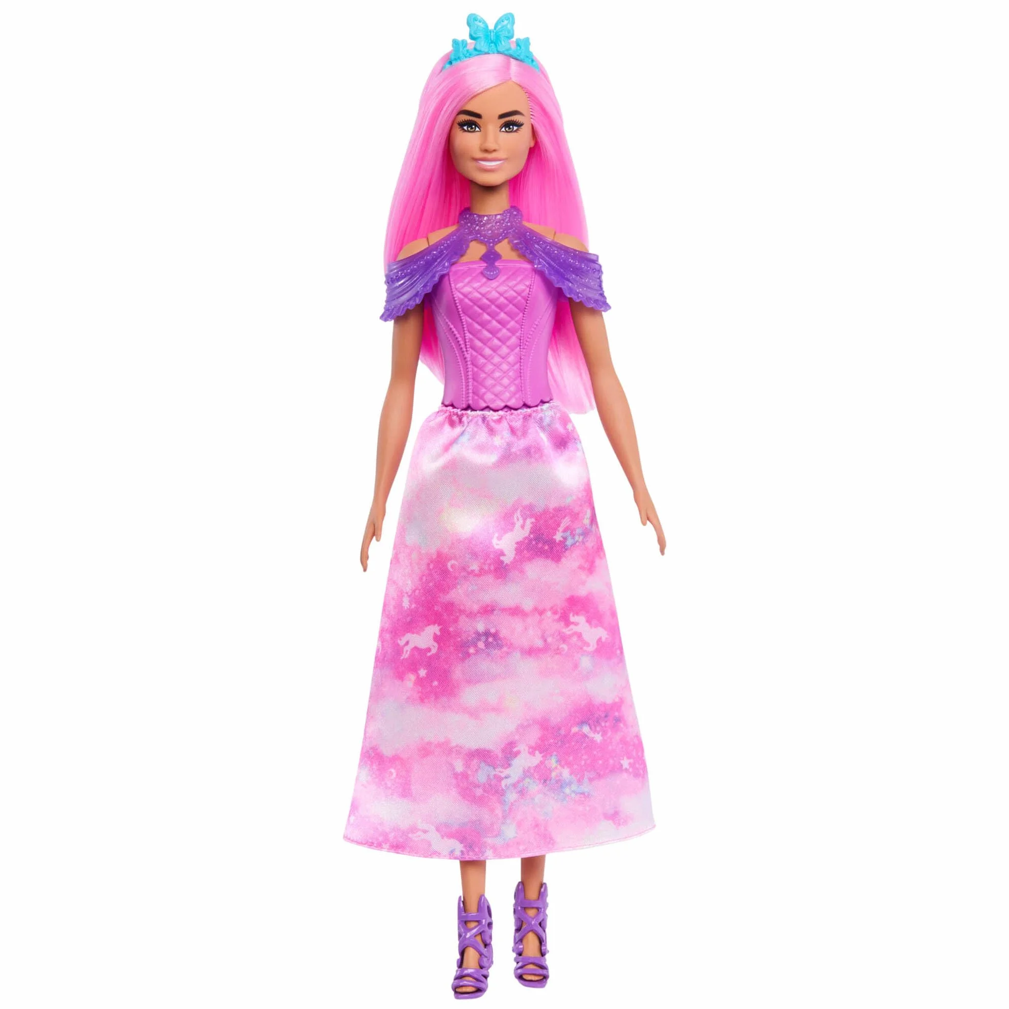Barbie Calendario de Adviento con muñeca y 24 accesorios sorpresa de juguete, como un unicornio y mascotas, muñeca de moda que se convierte en sirena, hada y mucho más, JFL66