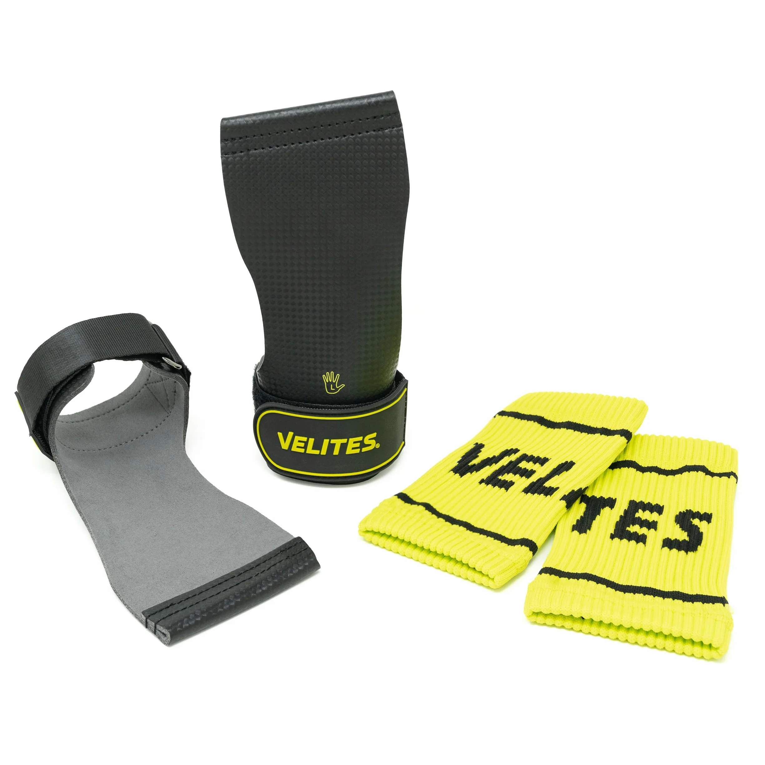 Velites Quad Carbon Calleras Profesionales para Atletas de Cross Training 100% Veganas Muñequeras de Tela