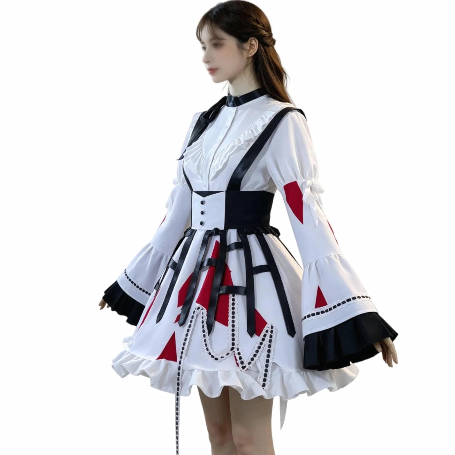 Disfraz de Cosplay de Estilo Uniforme de Banda Juvenil de Anime Akiyama Mizuki, Disfraz de Juego de Roles de Fiesta de Halloween para Comic Con y Evento de Cosplay