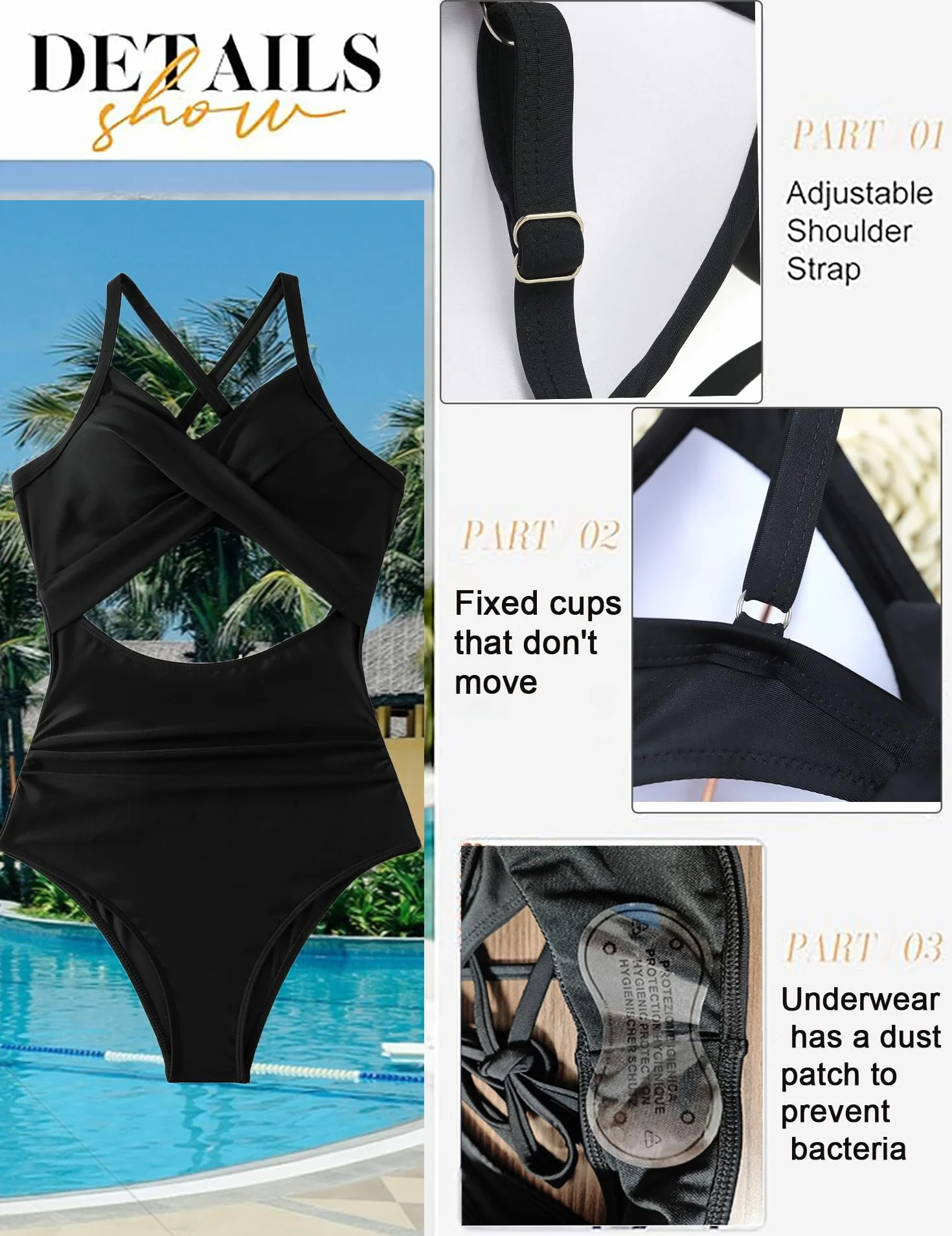 Bañador Reductor Mujer Una Pieza Control de Barriga Cintura Alta Cuello en V Sexy Playa Halter