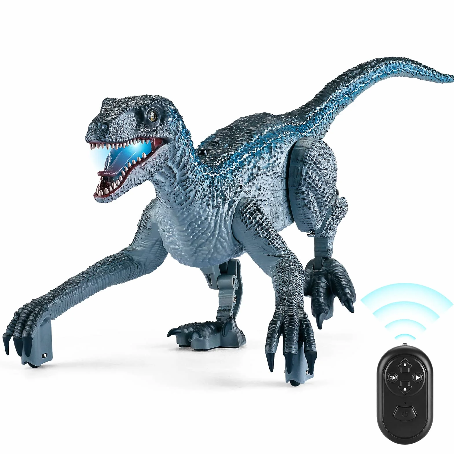 Dinosaurio Teledirigido, Dinosaurio Juguete para Niños, Dino Robots a Control Remoto con Luces LED y Sonidos, Juguete Teledirigido para Niños de 3 4 5 6 7 8 Años, Navidad
