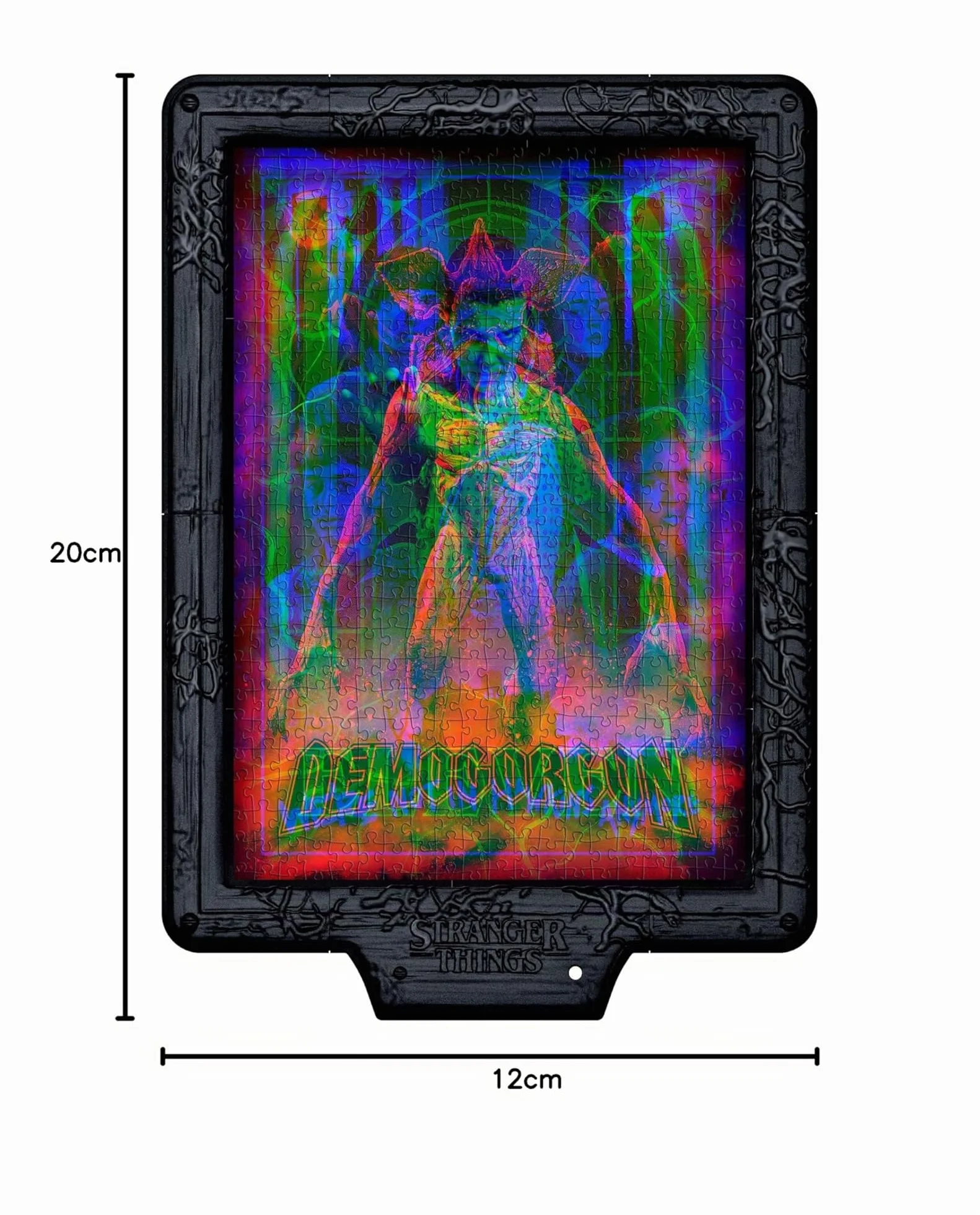 Clementoni - Puzzle Stranger Things - The DEMOGORGON'S Hunt, con luz LED: Rompecabezas de 520 Piezas, Escena Que Cambia de Color con Eleven contra Demogorgon