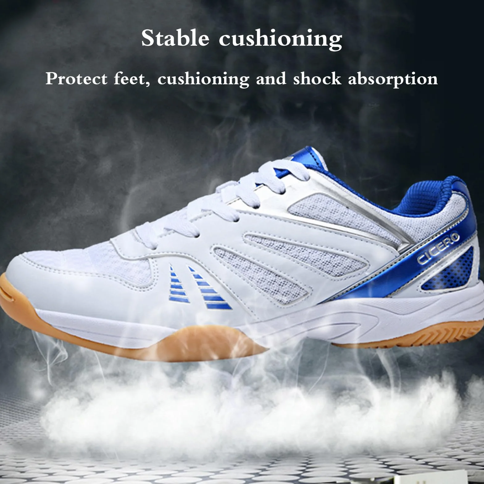 Zapatillas de Tenis de Mesa Hombre Squash Bádminton Unisex Adulto Cómodas