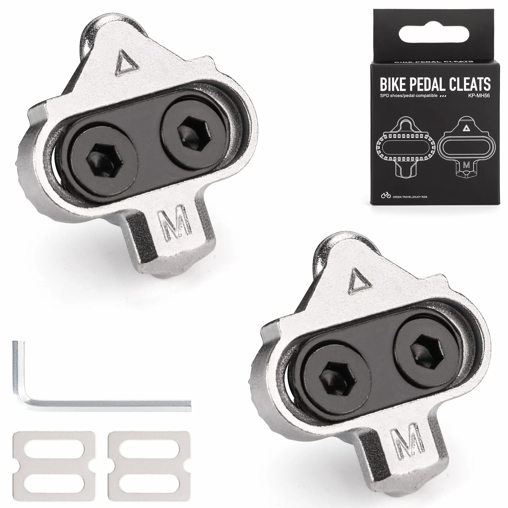 GEWAGE Calas SPD compatibles Pedales Shimano 2 Orificios Acero CrMo Antideslizantes