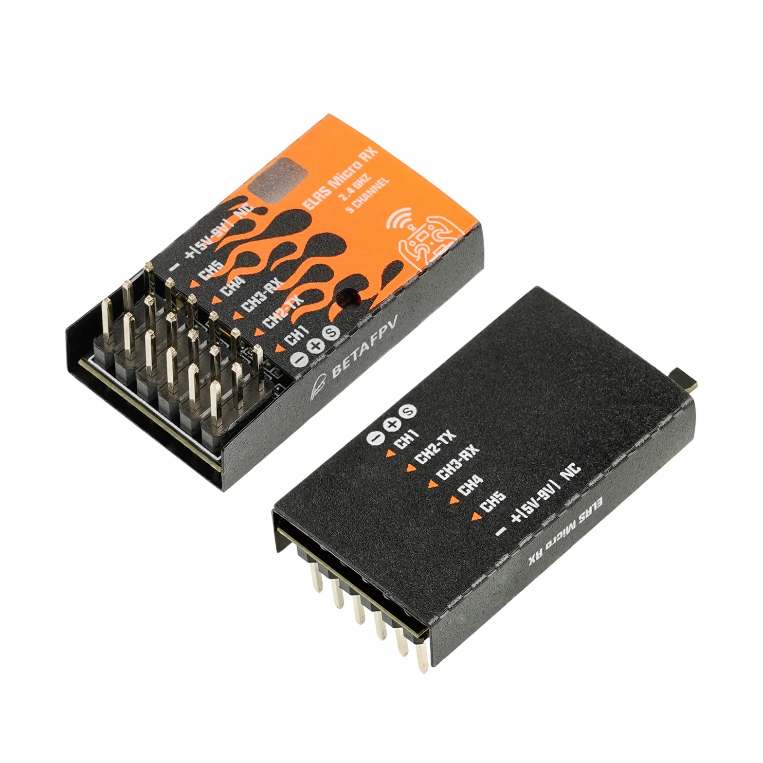 BETAFPV ELRS Micro Receptor Soporte 5CH PWM Salidas Función a Prueba de fallas con IPEX MHF T Antena para multirrotores Helicópteros de ala Fija RC Coches Barcos Fácil de Instalar Plug and Play