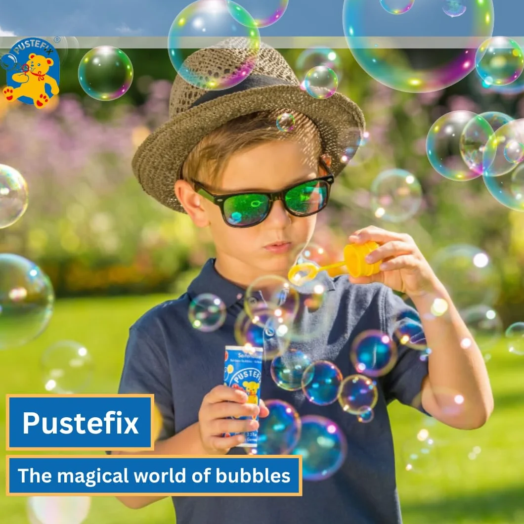 PUSTEFIX Bidón de Recarga I 2,5 l de líquido para Burbujas I Burbujas de Colores I Burbujas para Bodas, cumpleaños Infantiles, Festivales de Verano