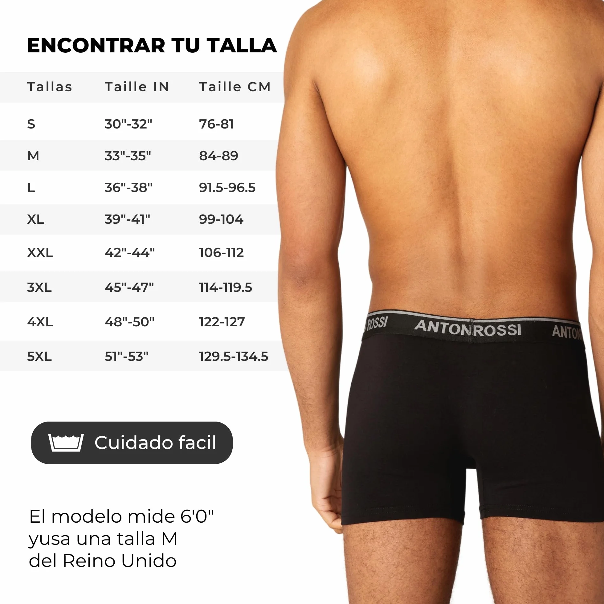 Antonio Rossi Boxers Ajustados para Hombre Paquete de 12 - Calzoncillos Tipo bóxer con Cintura elástica